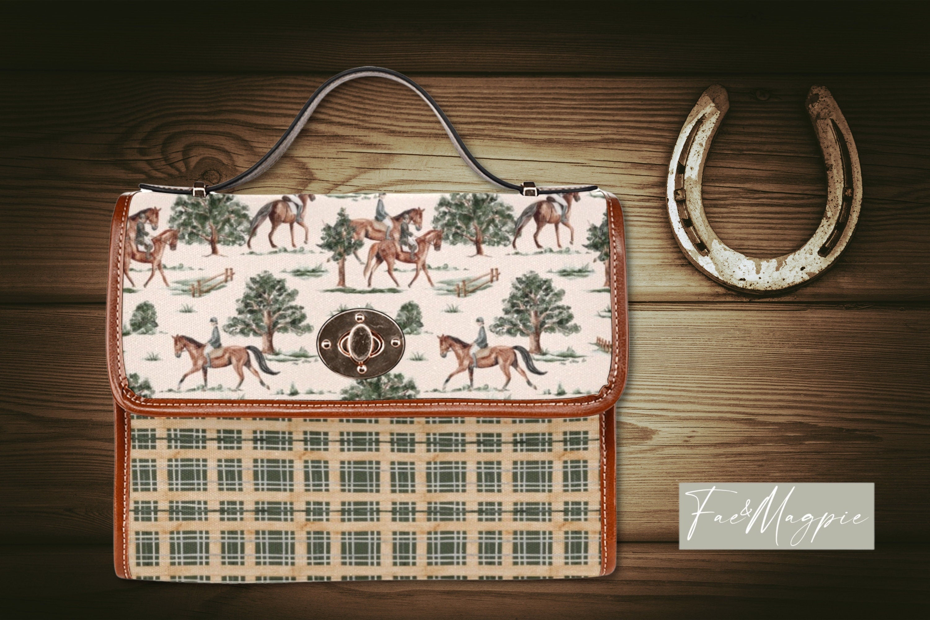 Equestrian Horses Satchel Bag