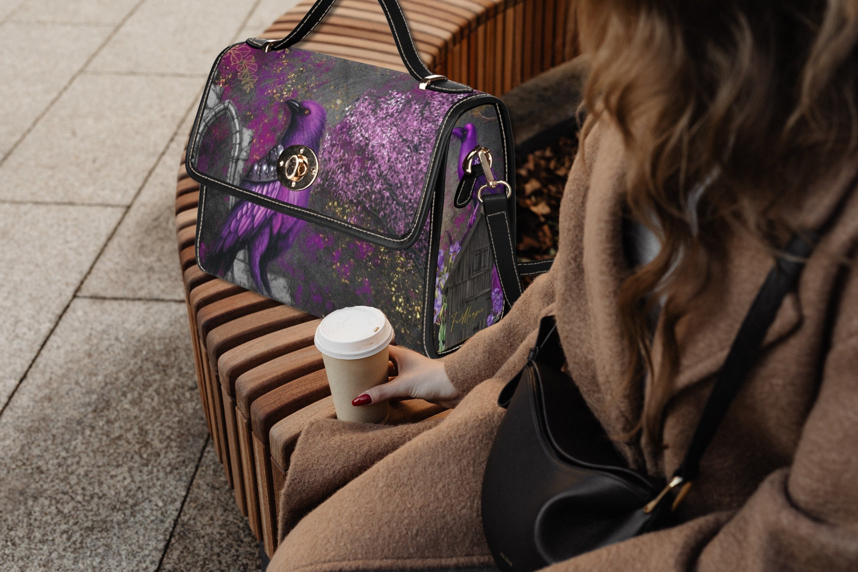 Midnight Crow Satchel Bag