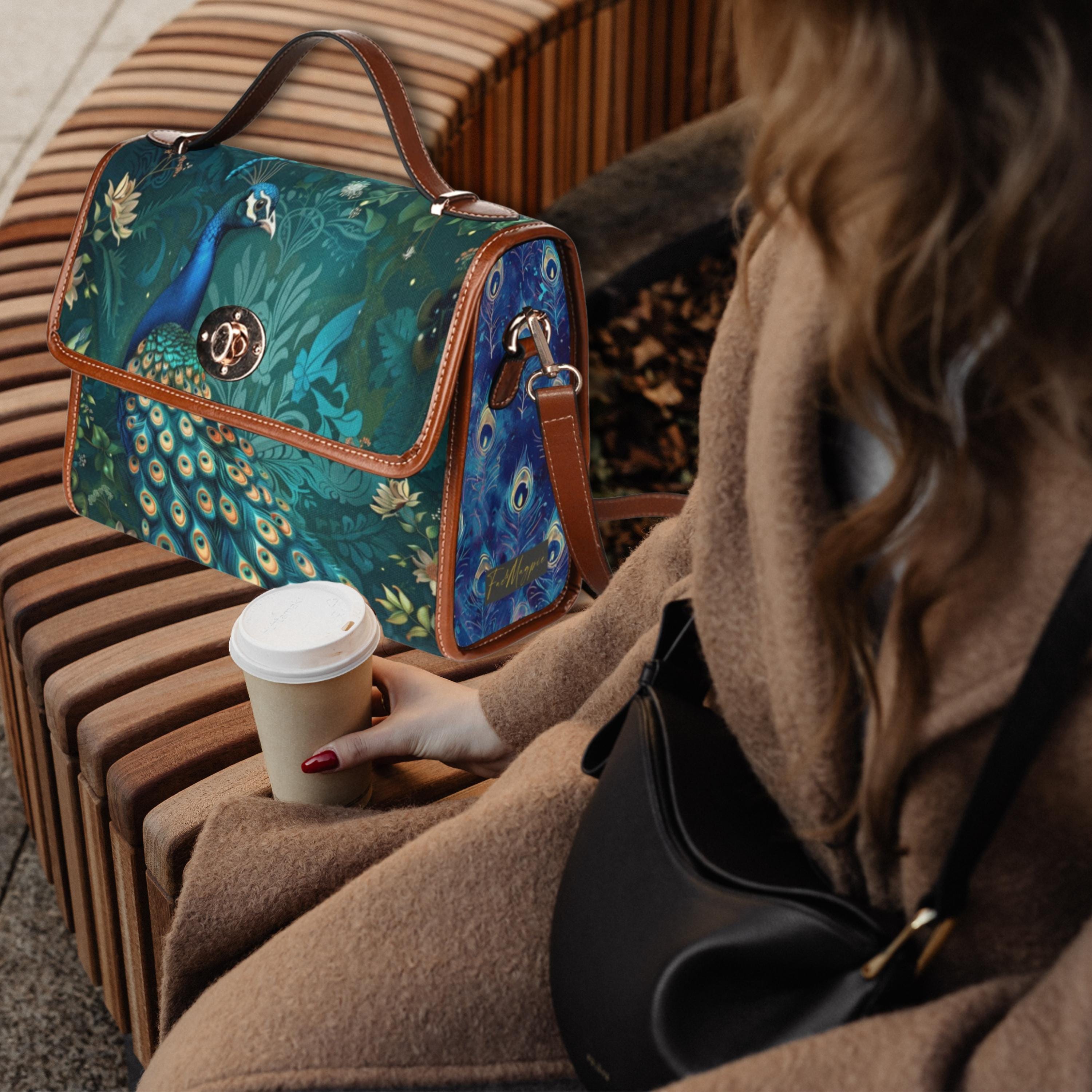 Peacock Satchel Handbag