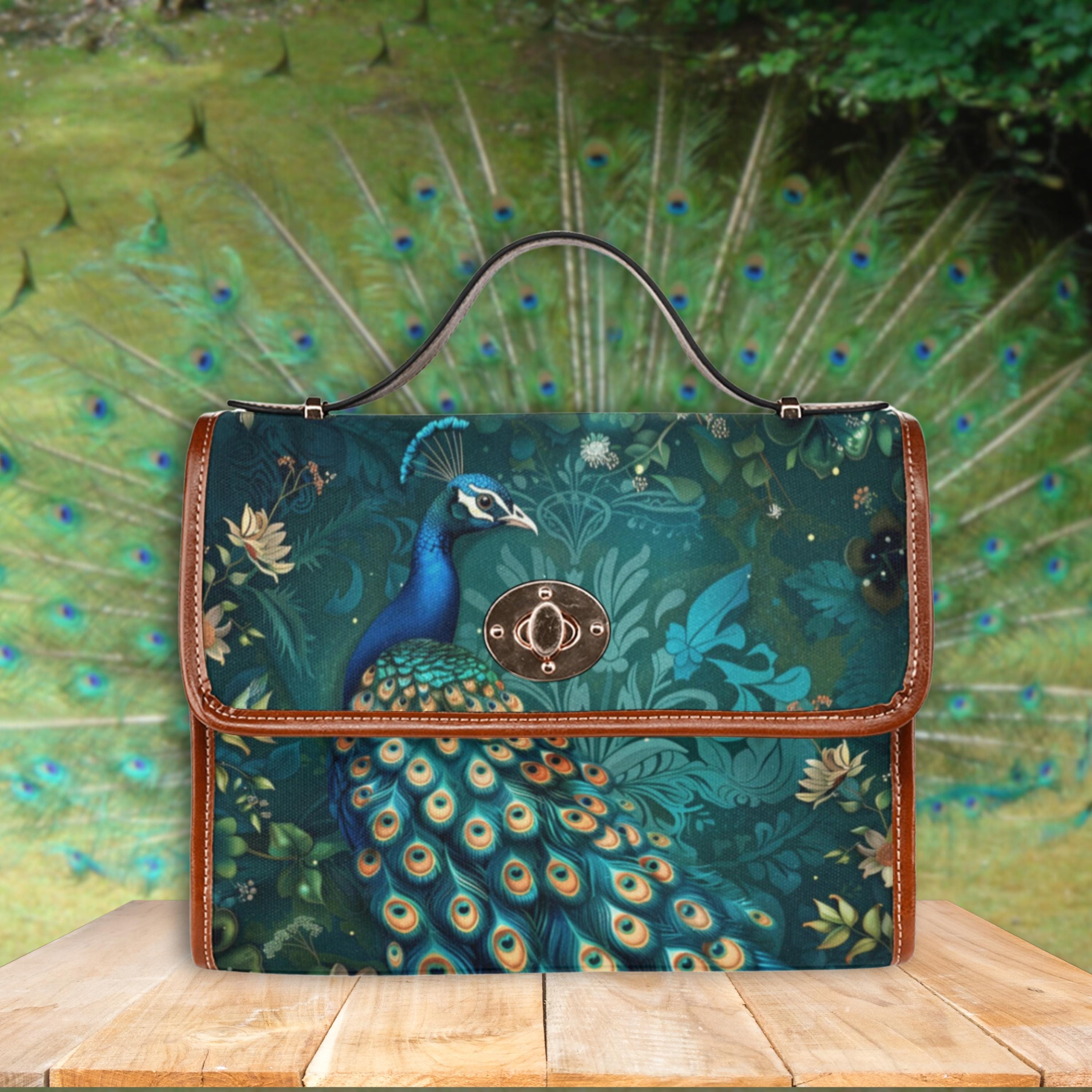 Peacock Satchel Handbag
