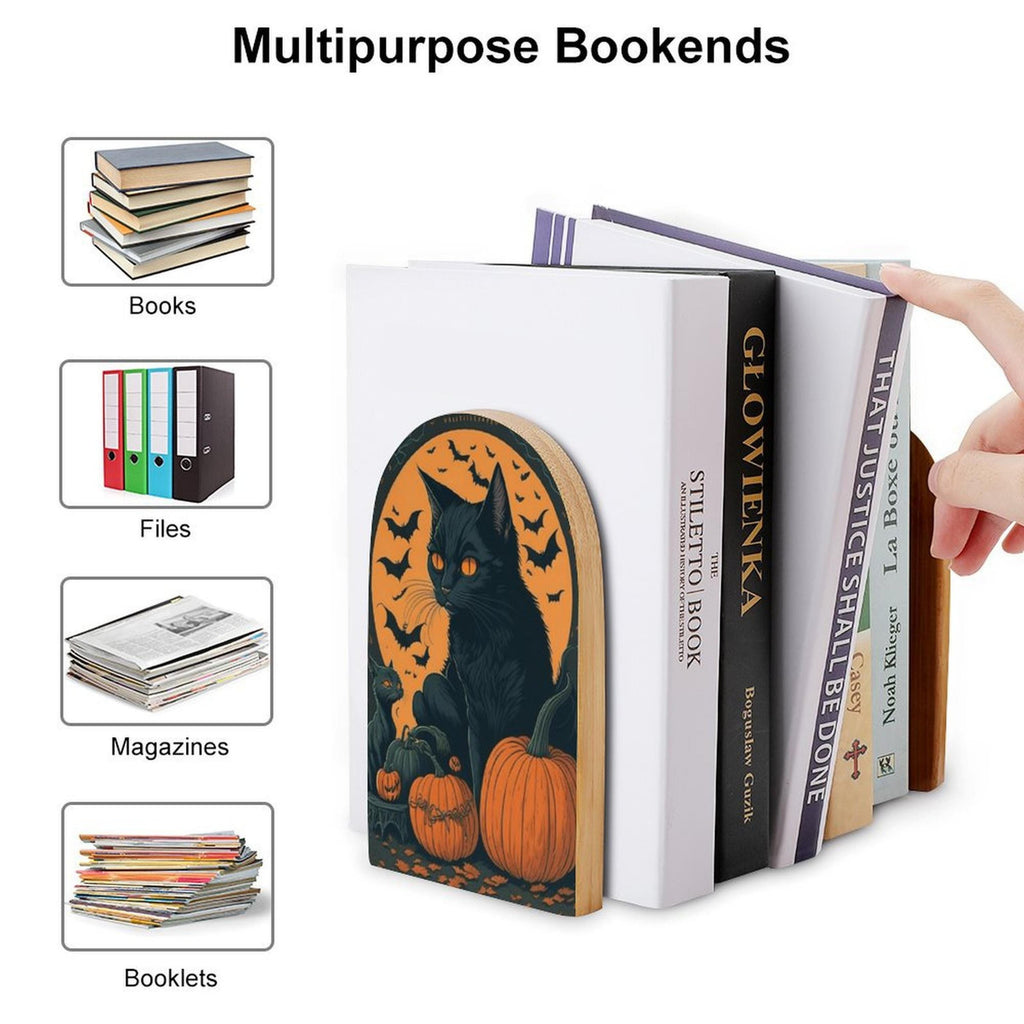 Halloween Cat Bookends