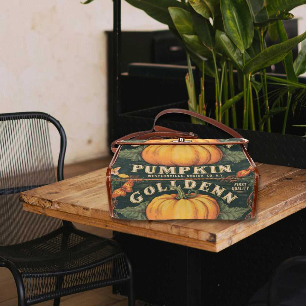 Vintage Pumpkin Satchel Bag