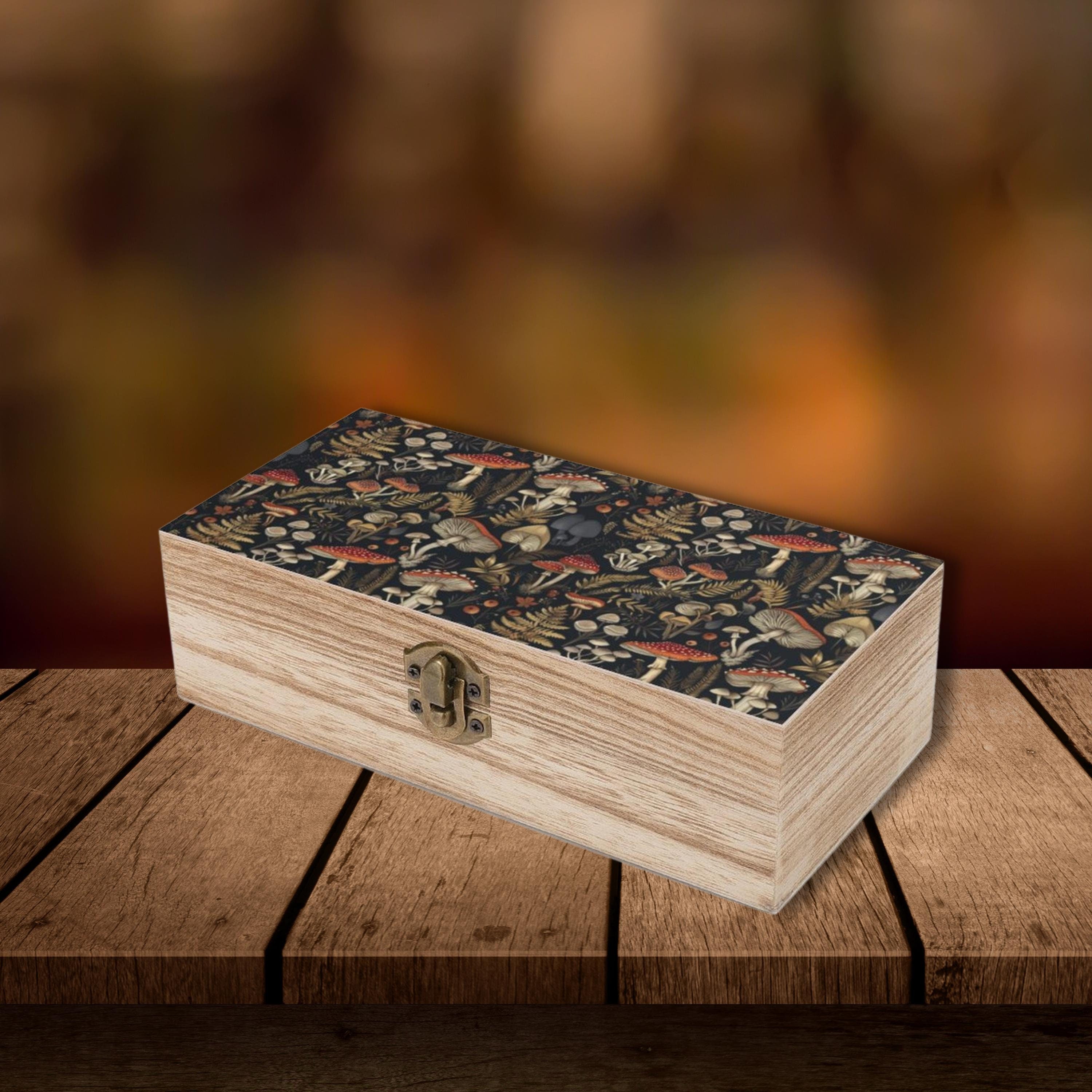 Mushrooms Wooden Box