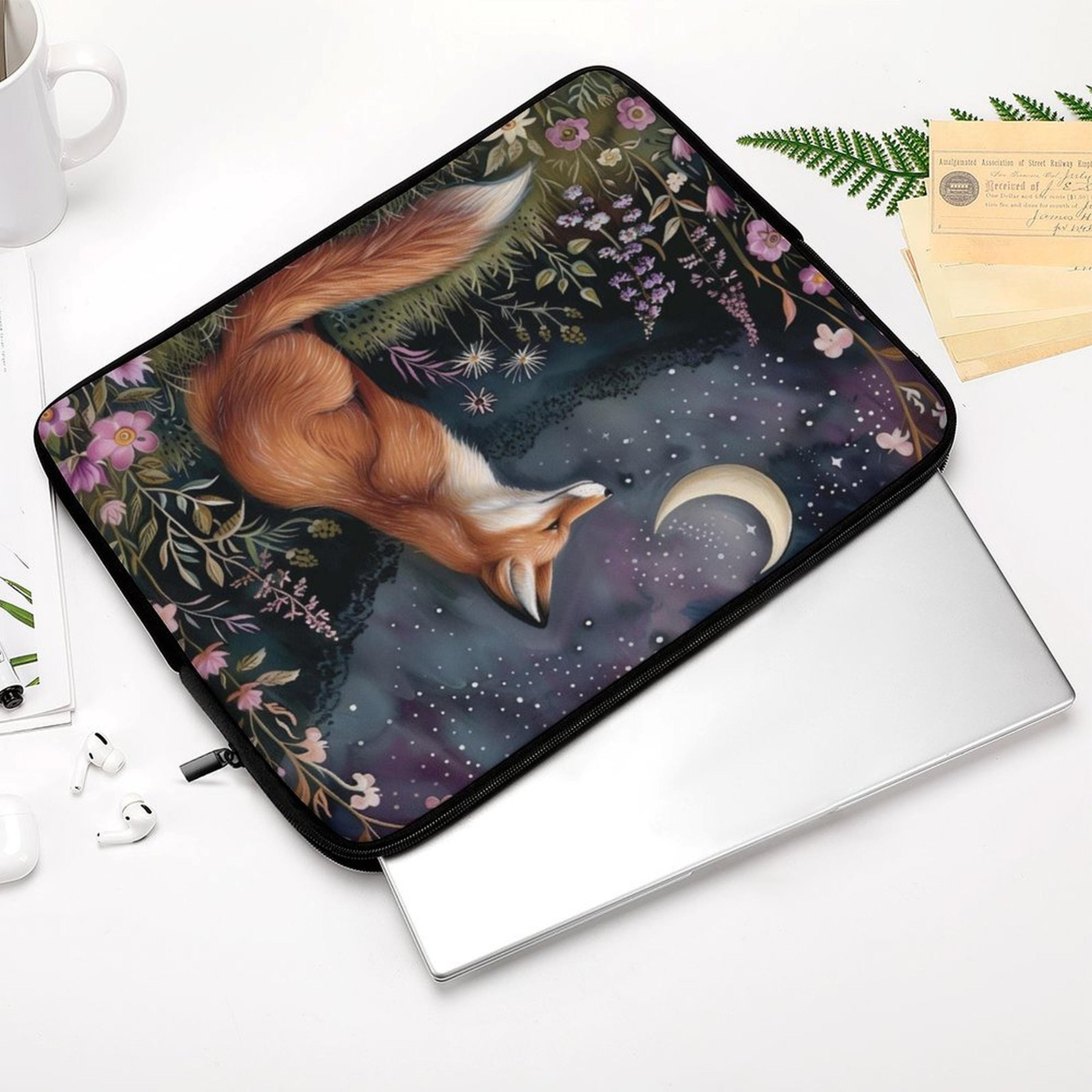 Moon Gaze Fox Laptop Sleeve