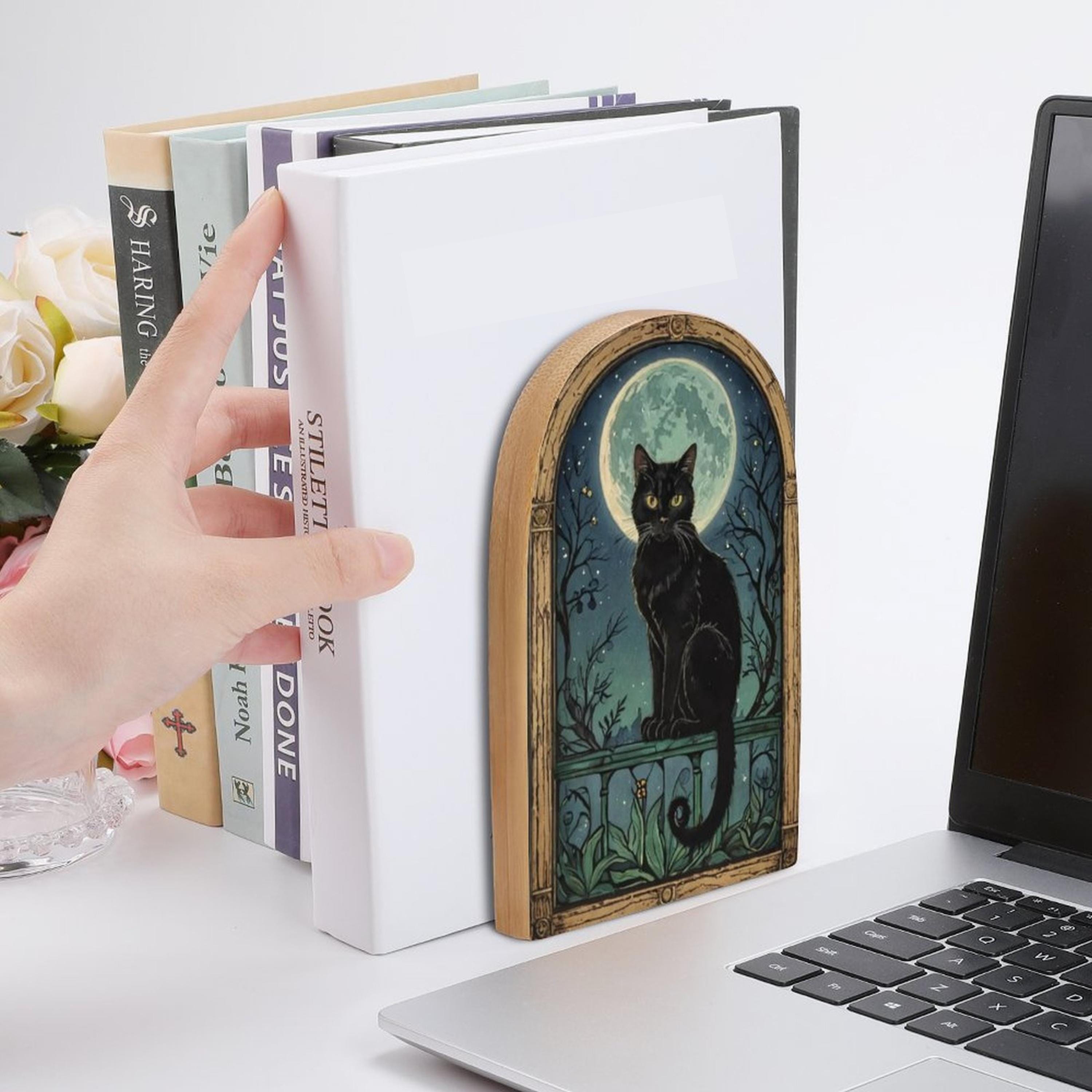 Moon Cat Bookends
