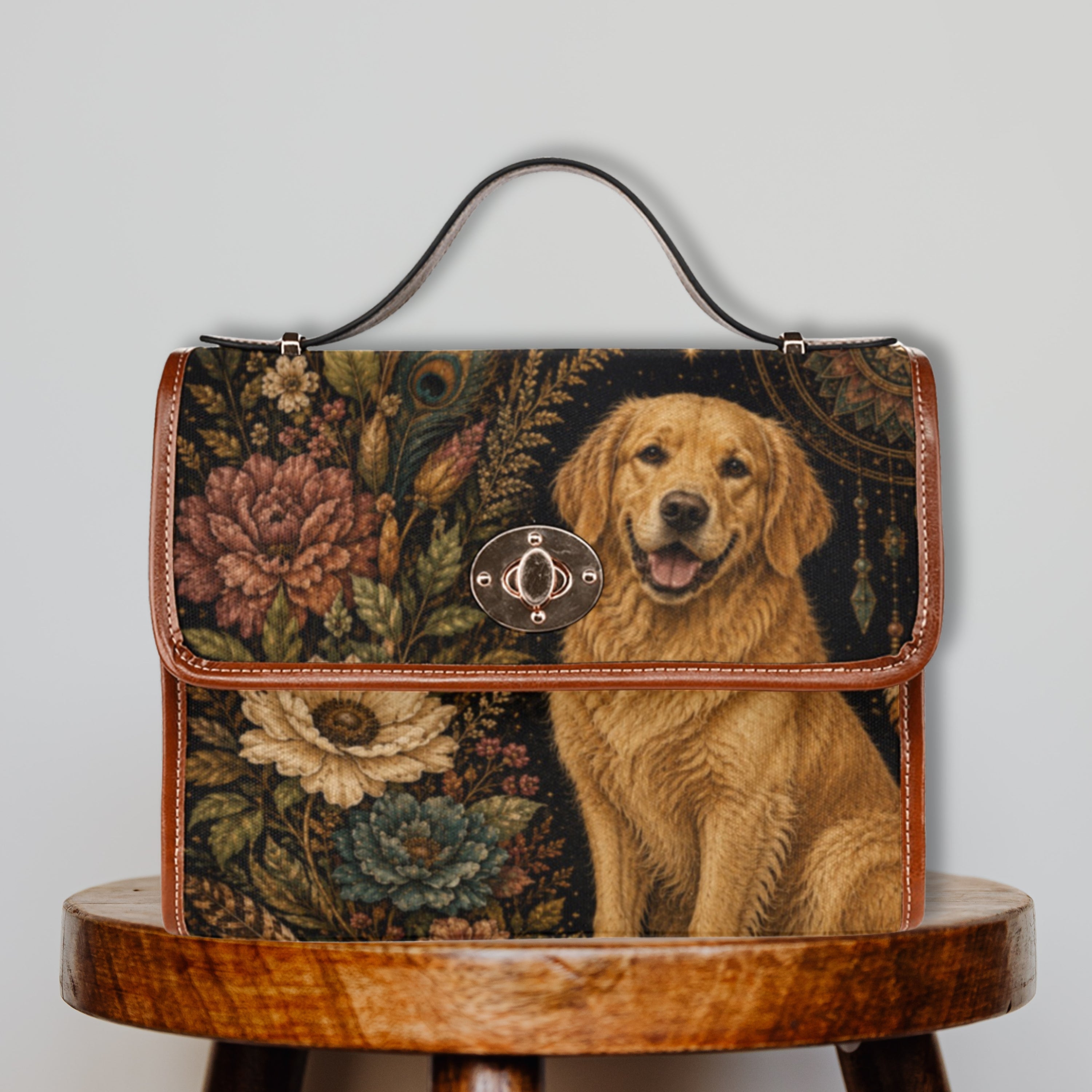 Golden Retriever Satchel Bag