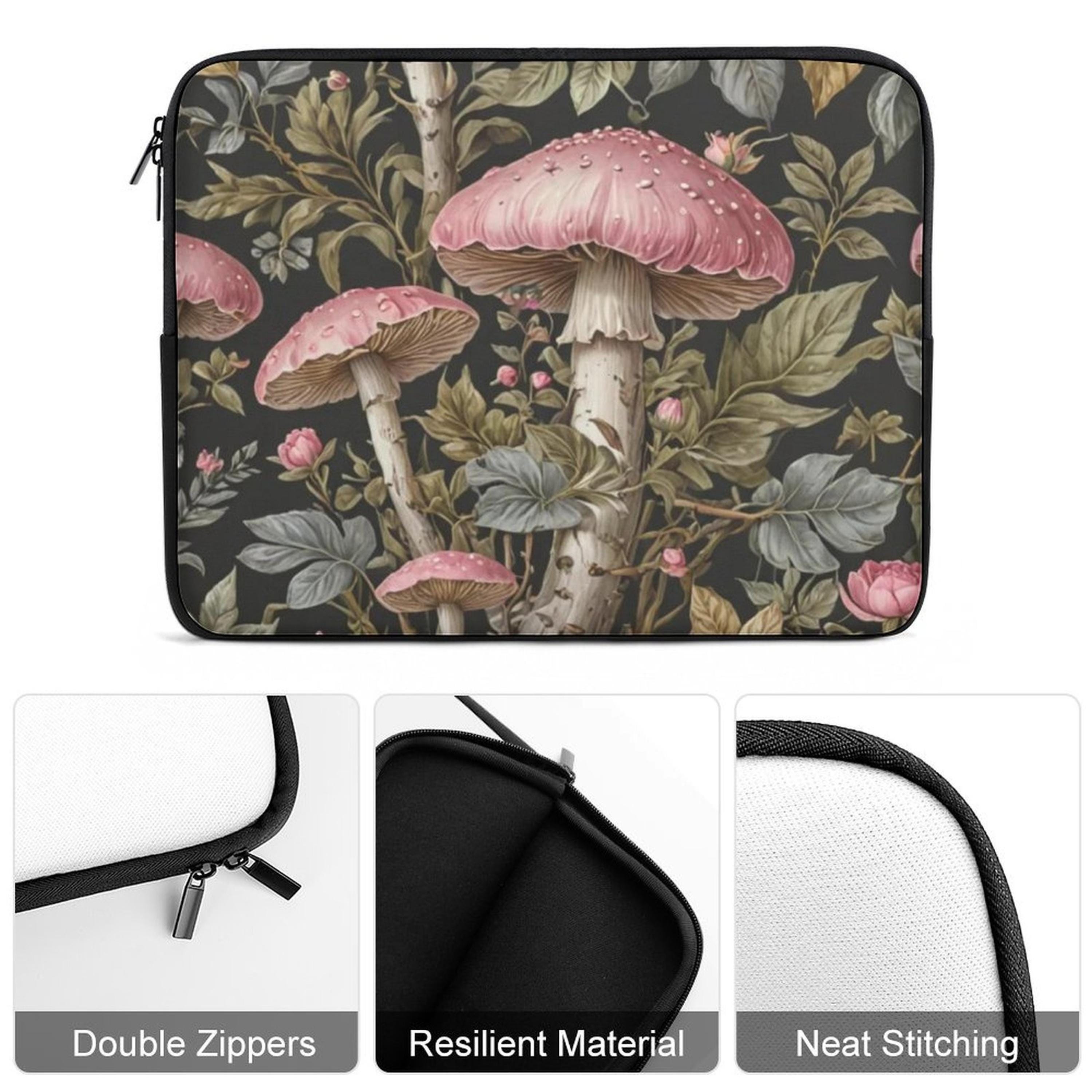 Pink Mushroom Laptop Sleeve