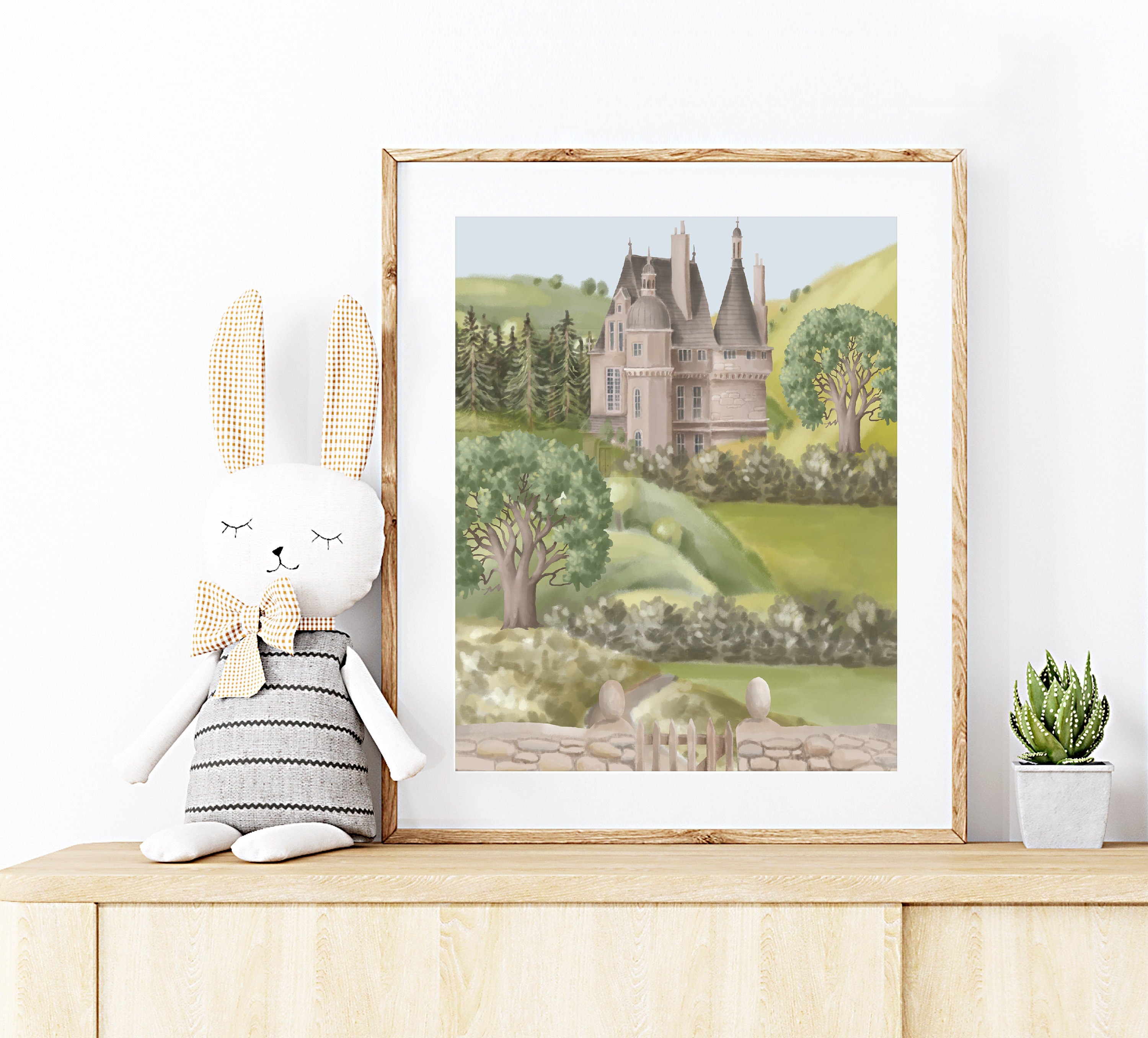 Fairytale Castle Print, Fairy Story Art, Cottagecore, Magical Fairytale Print, Fairytale Illustration, Cinderella Castle , Princess Wall Art