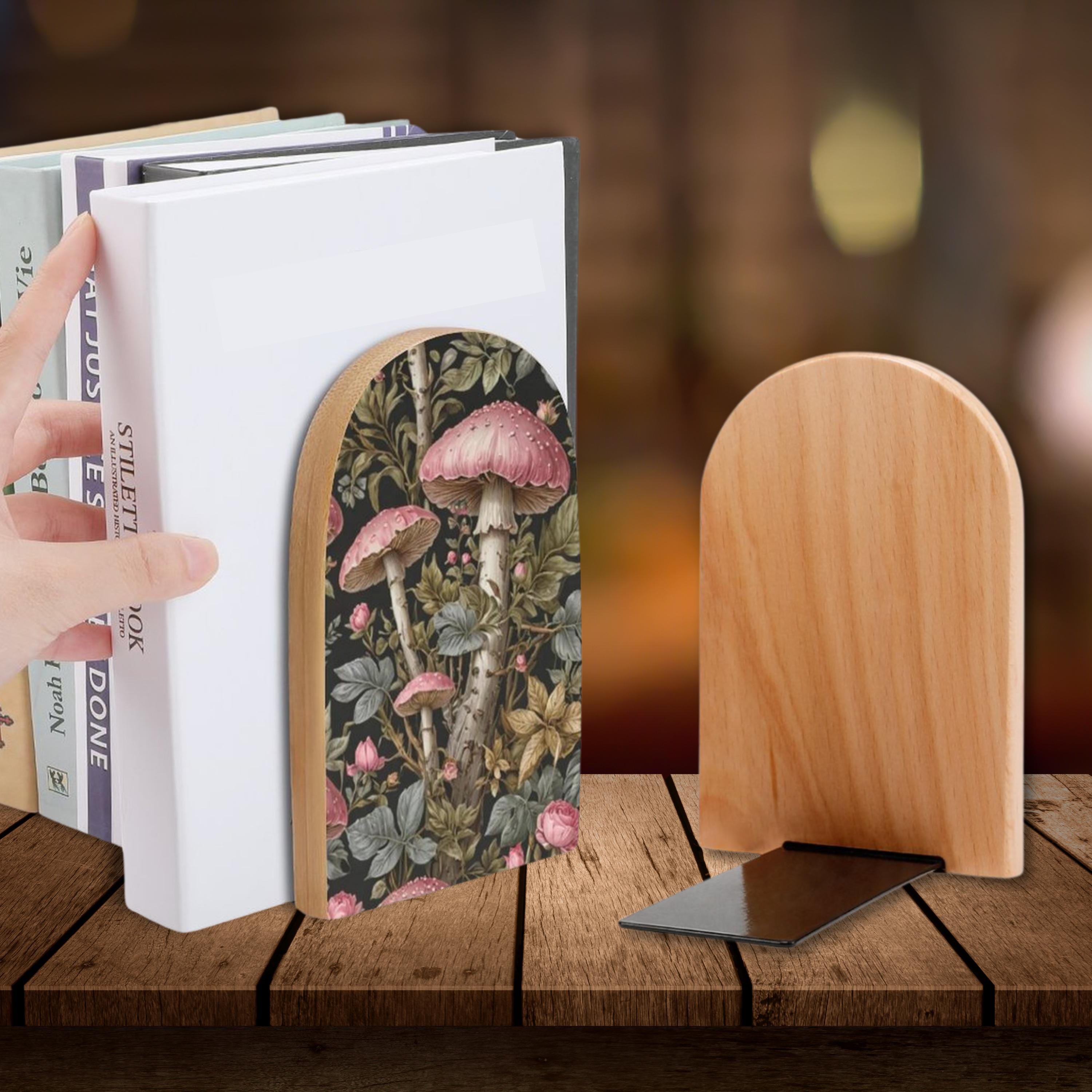 Pink Mushroom Bookends