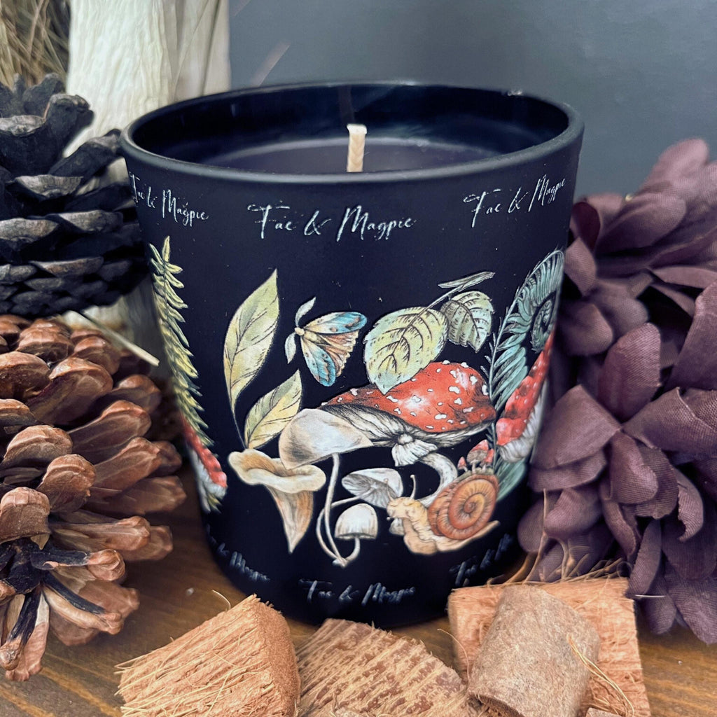 Forest Etched Glass Candle