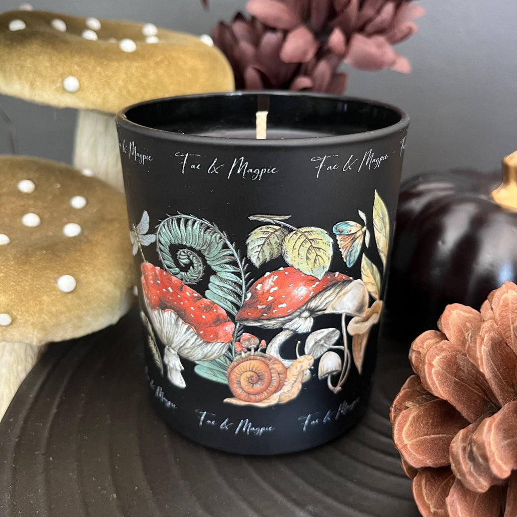 Forest Etched Glass Candle