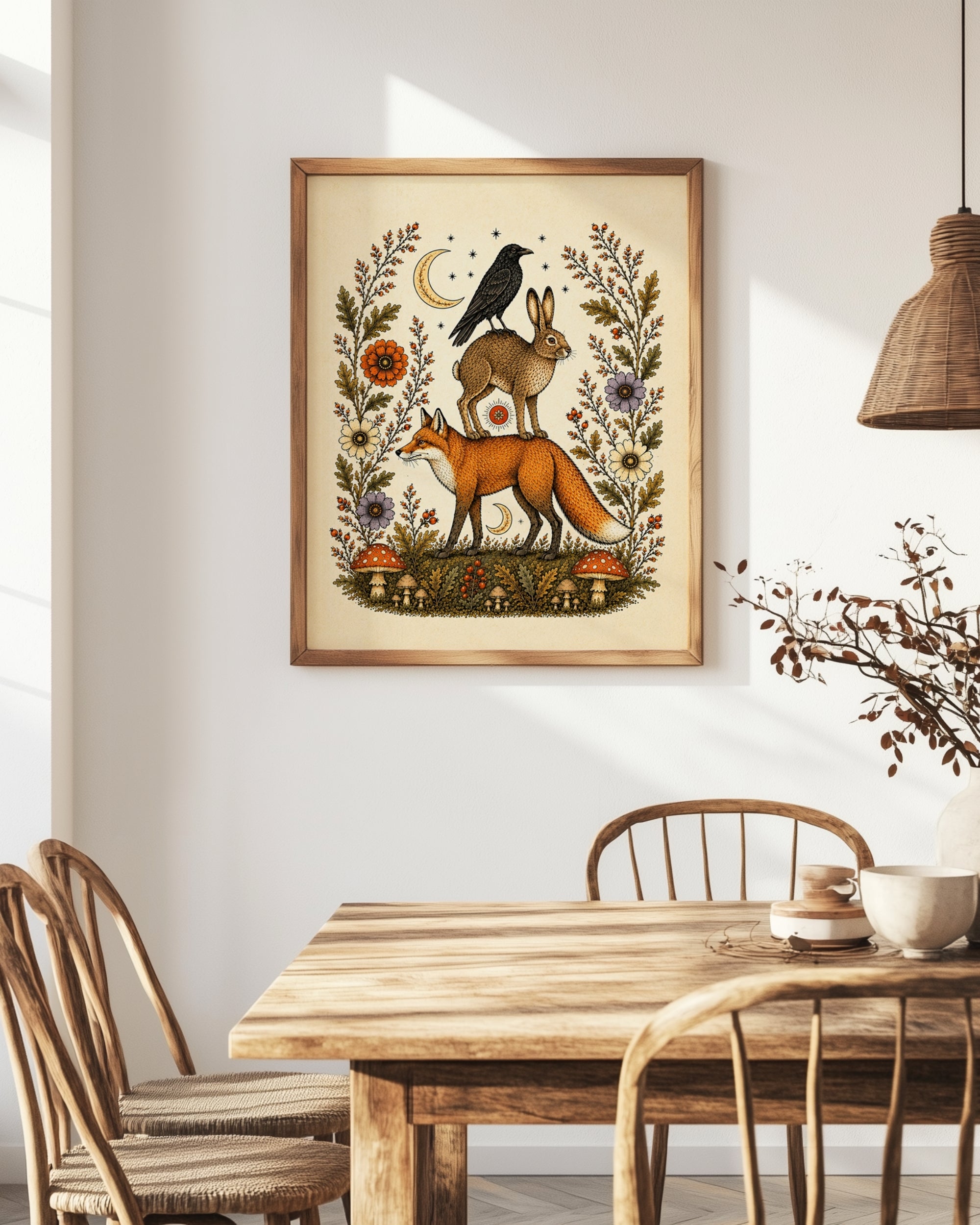 Woodland Companions Art Print