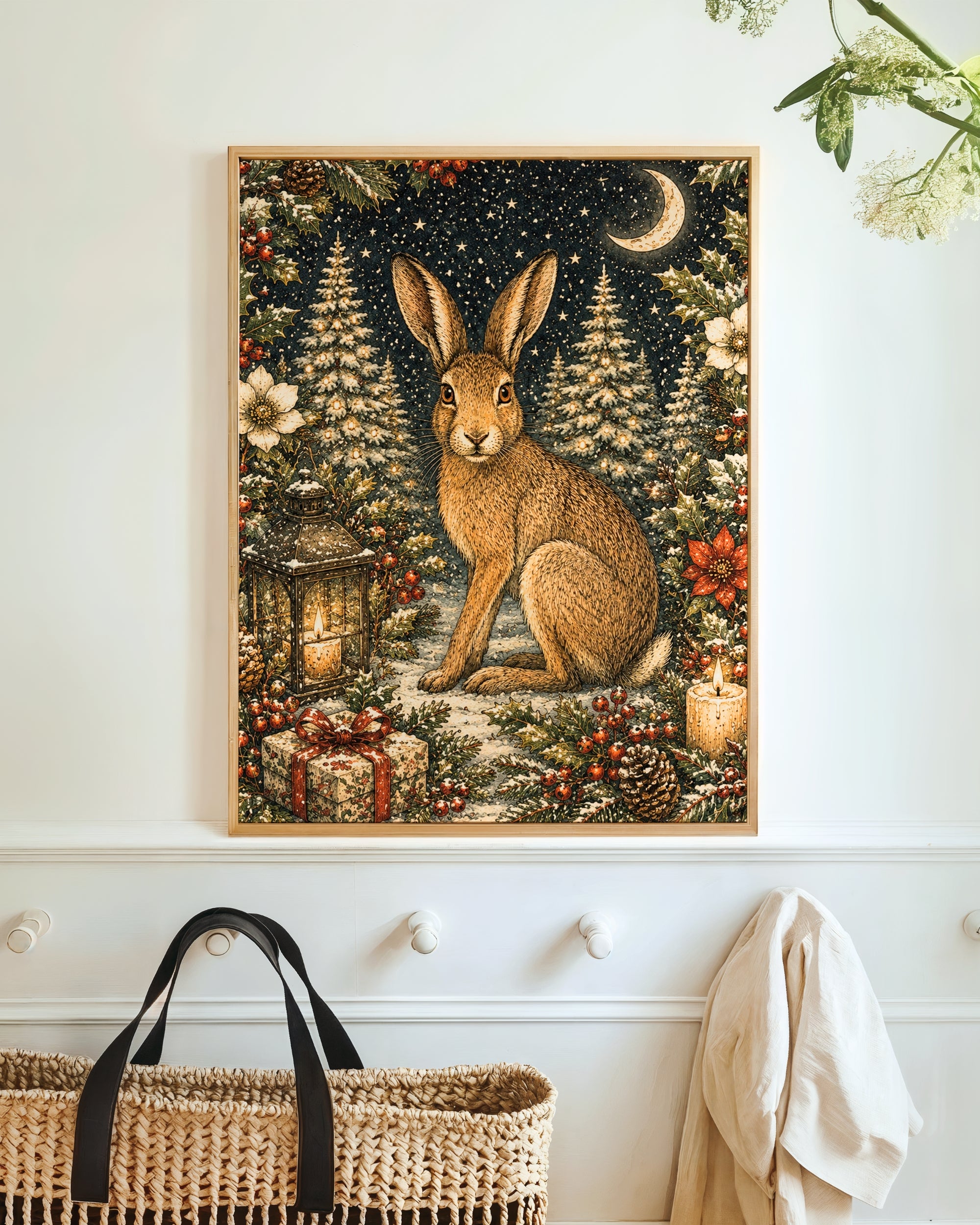 Christmas Hare Art Print