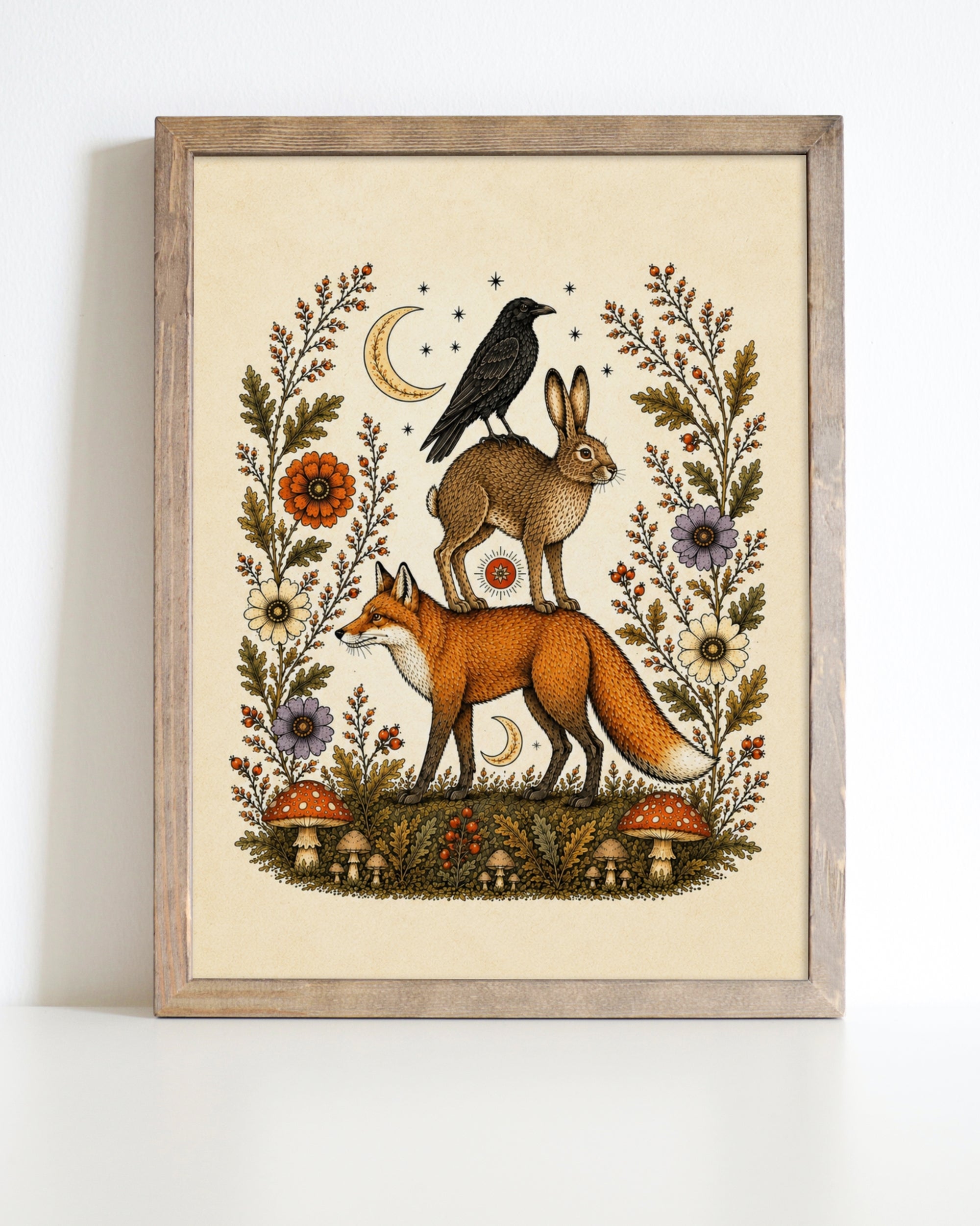 Woodland Companions Art Print