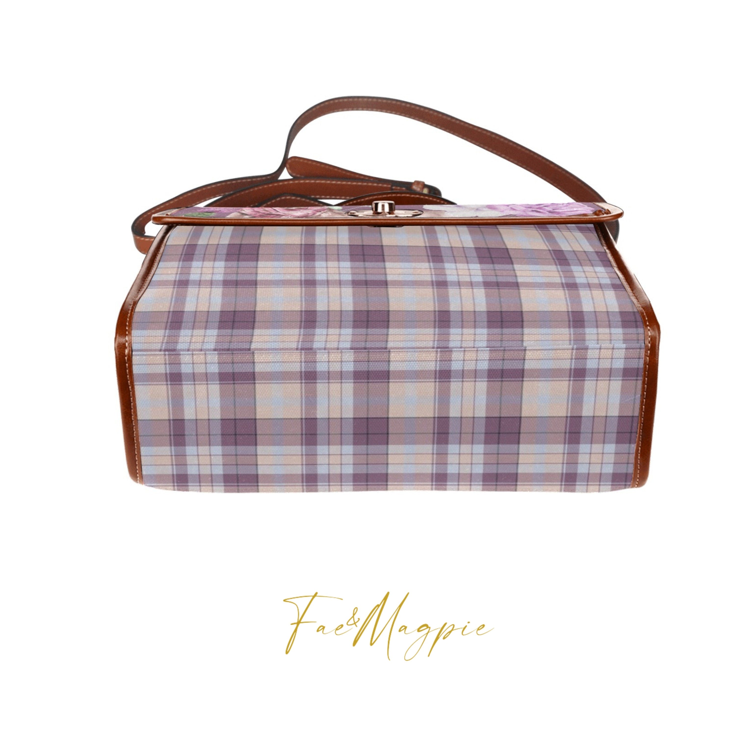 Stag Plaid Satchel Bag