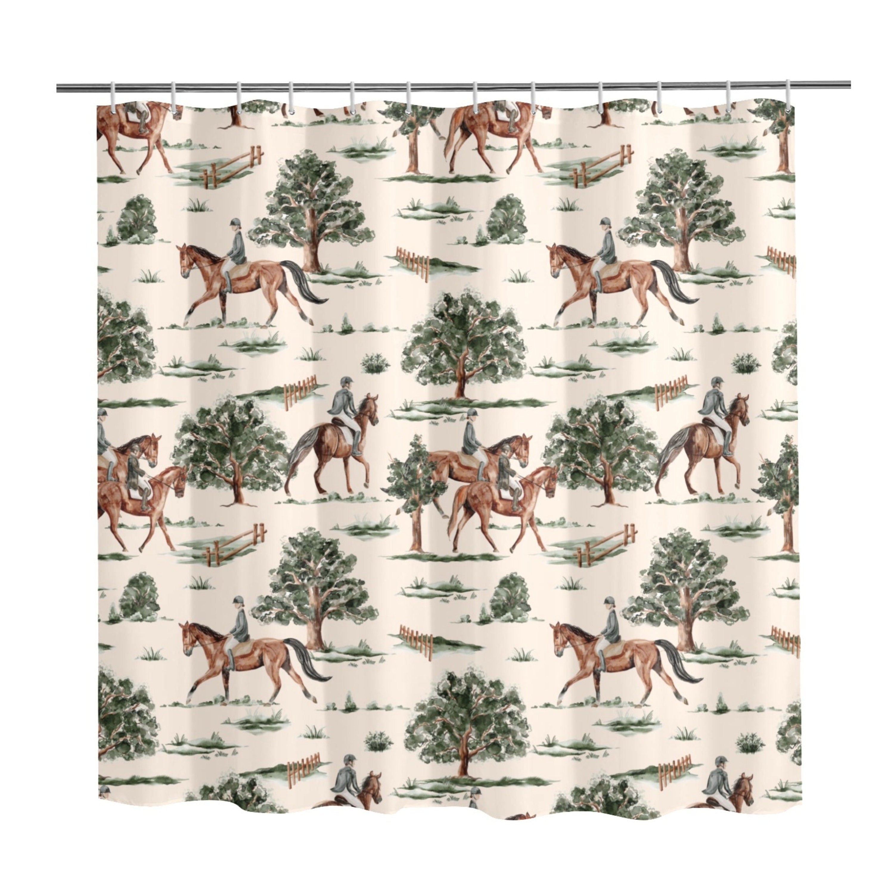 Equestrian Horses Shower Curtain