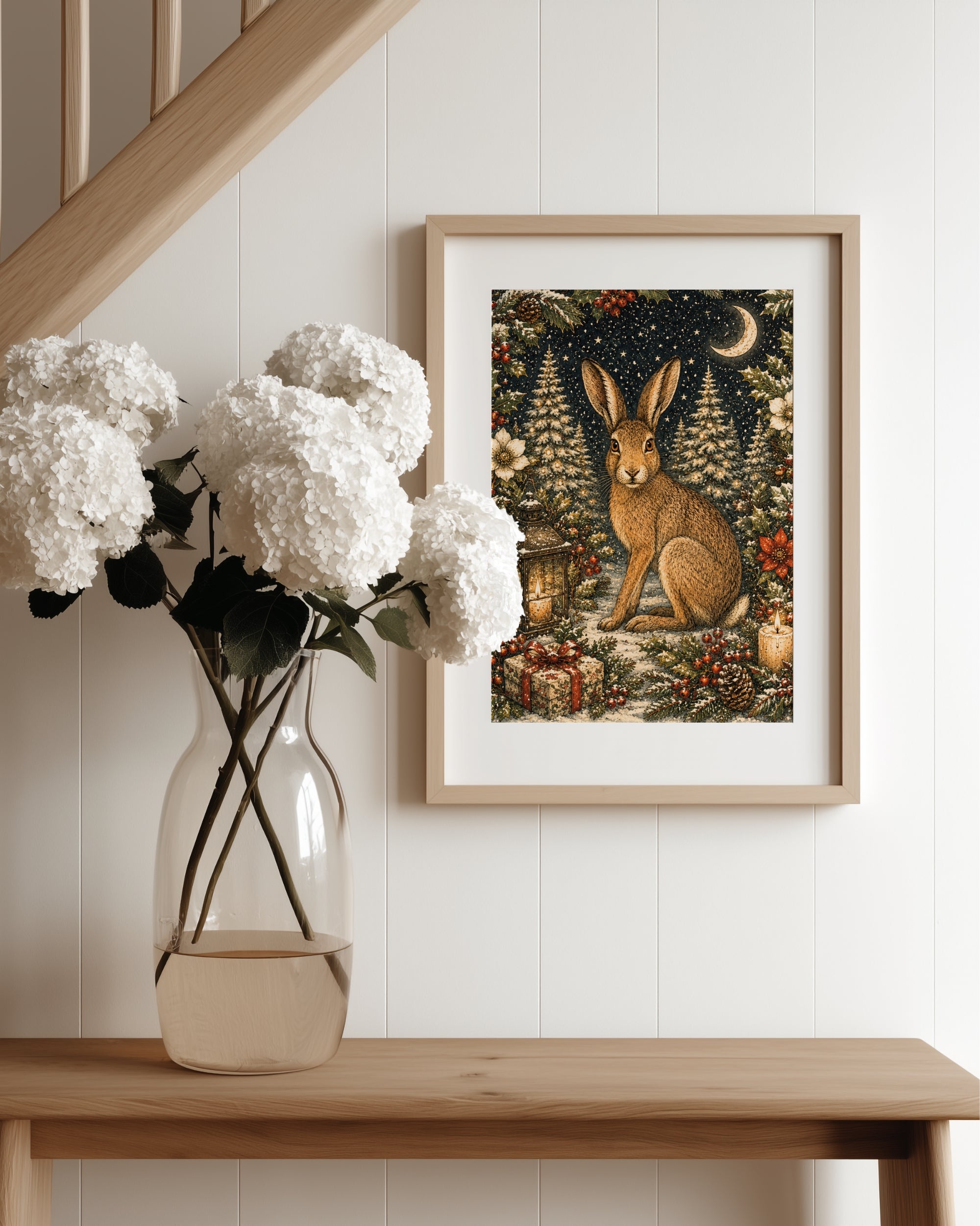Christmas Hare Art Print