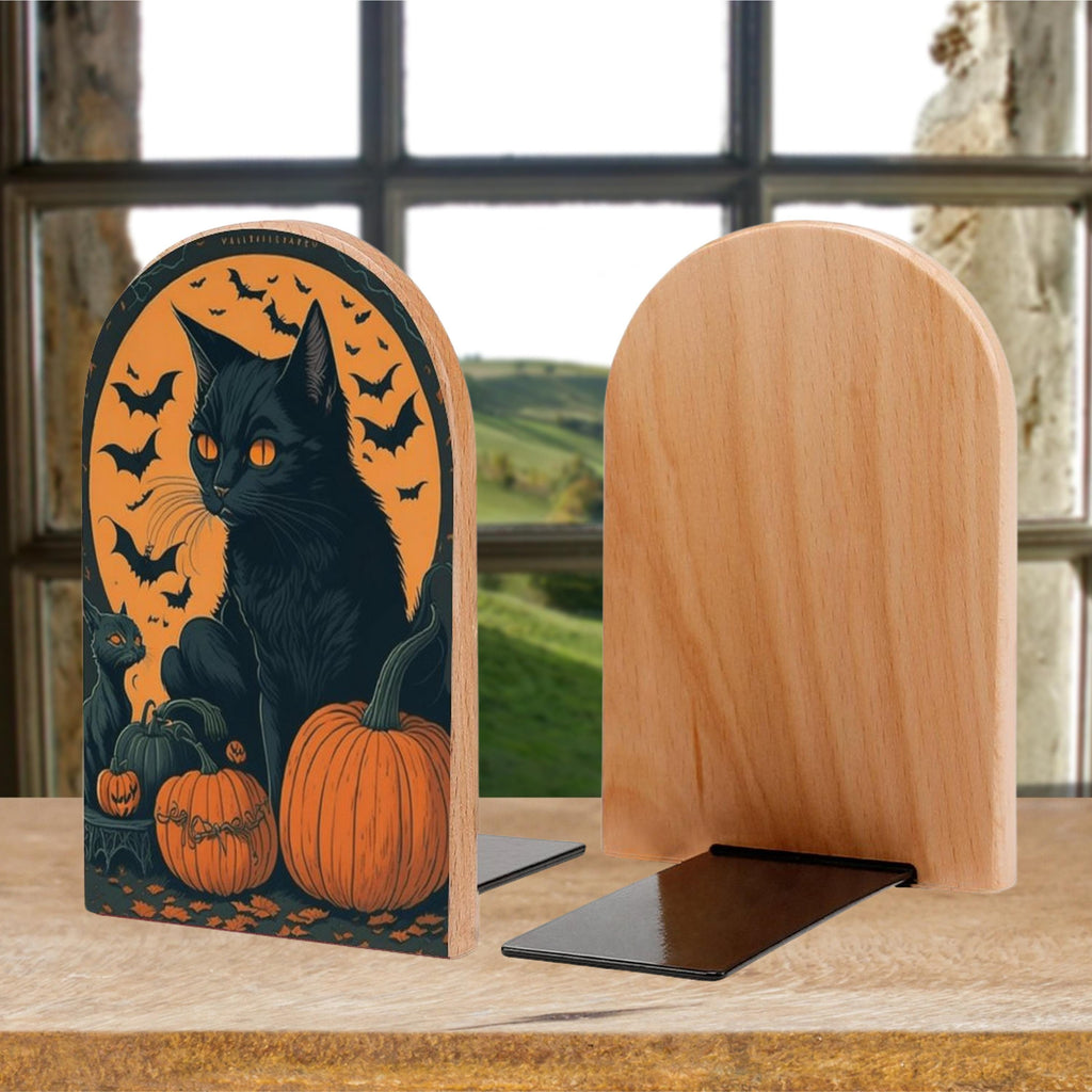 Halloween Cat Bookends
