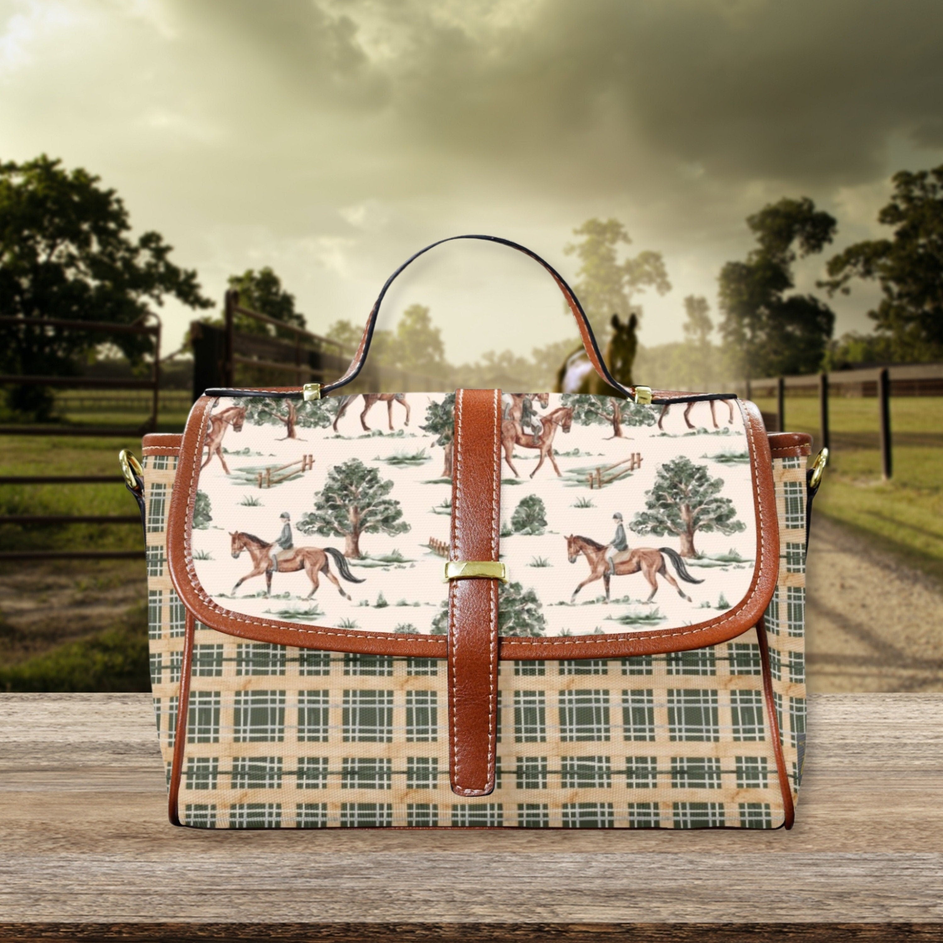 Equestrian Horses Satchel Bag