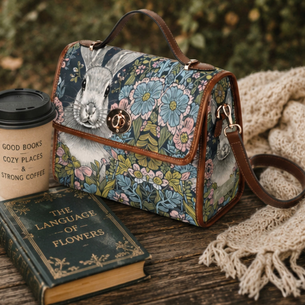 Rabbit Floral Satchel Bag