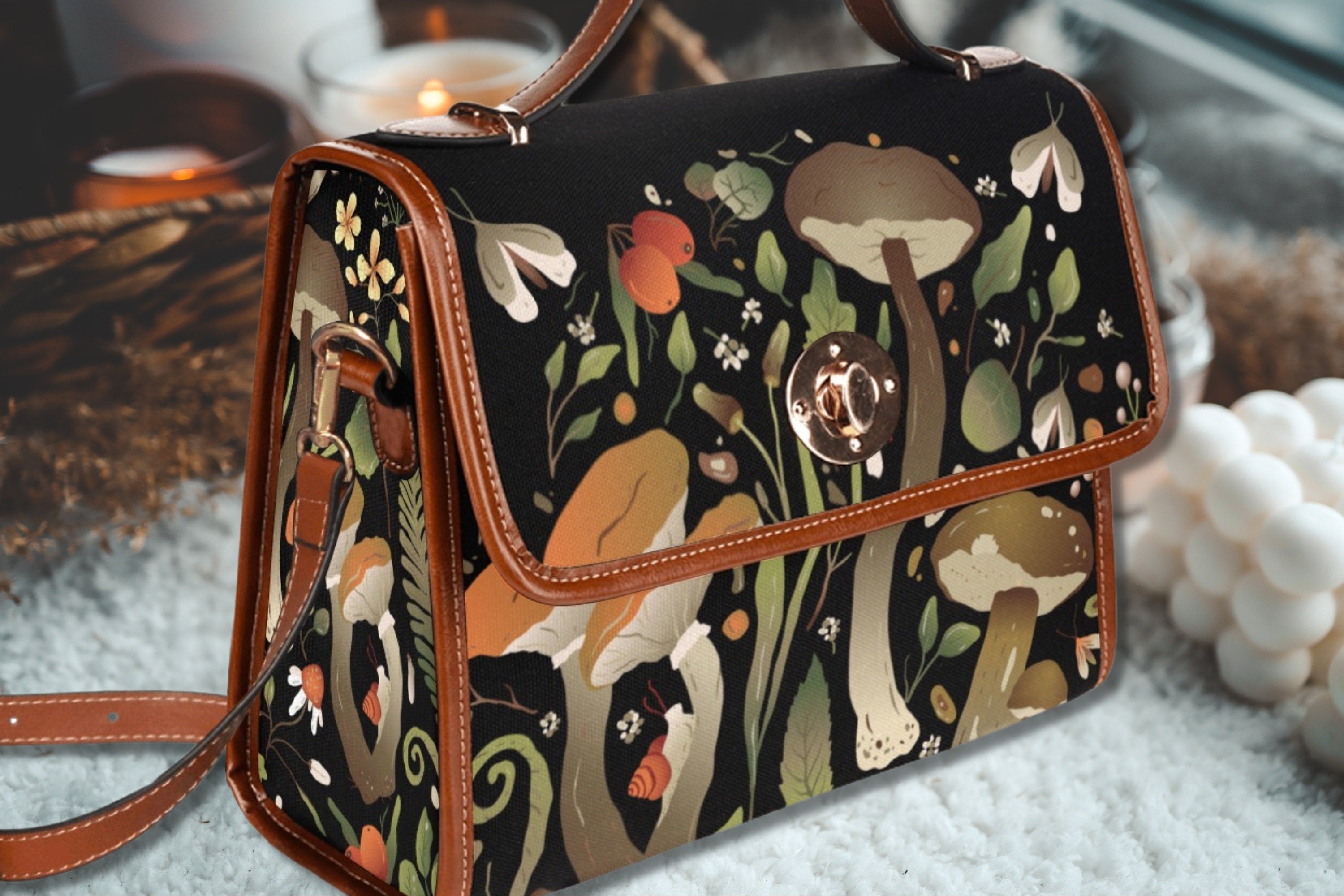 Mushrooms Satchel Bag