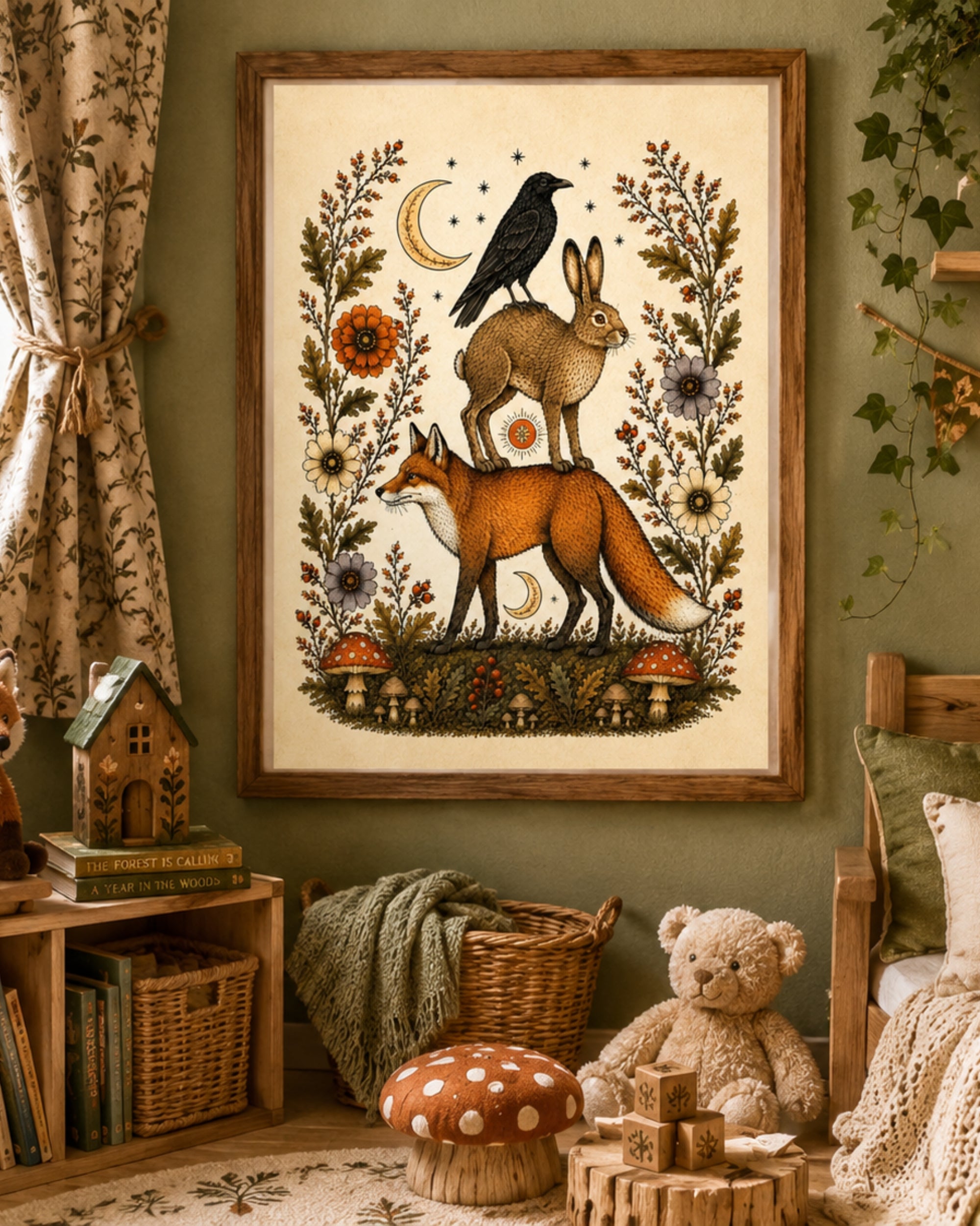 Woodland Companions Art Print