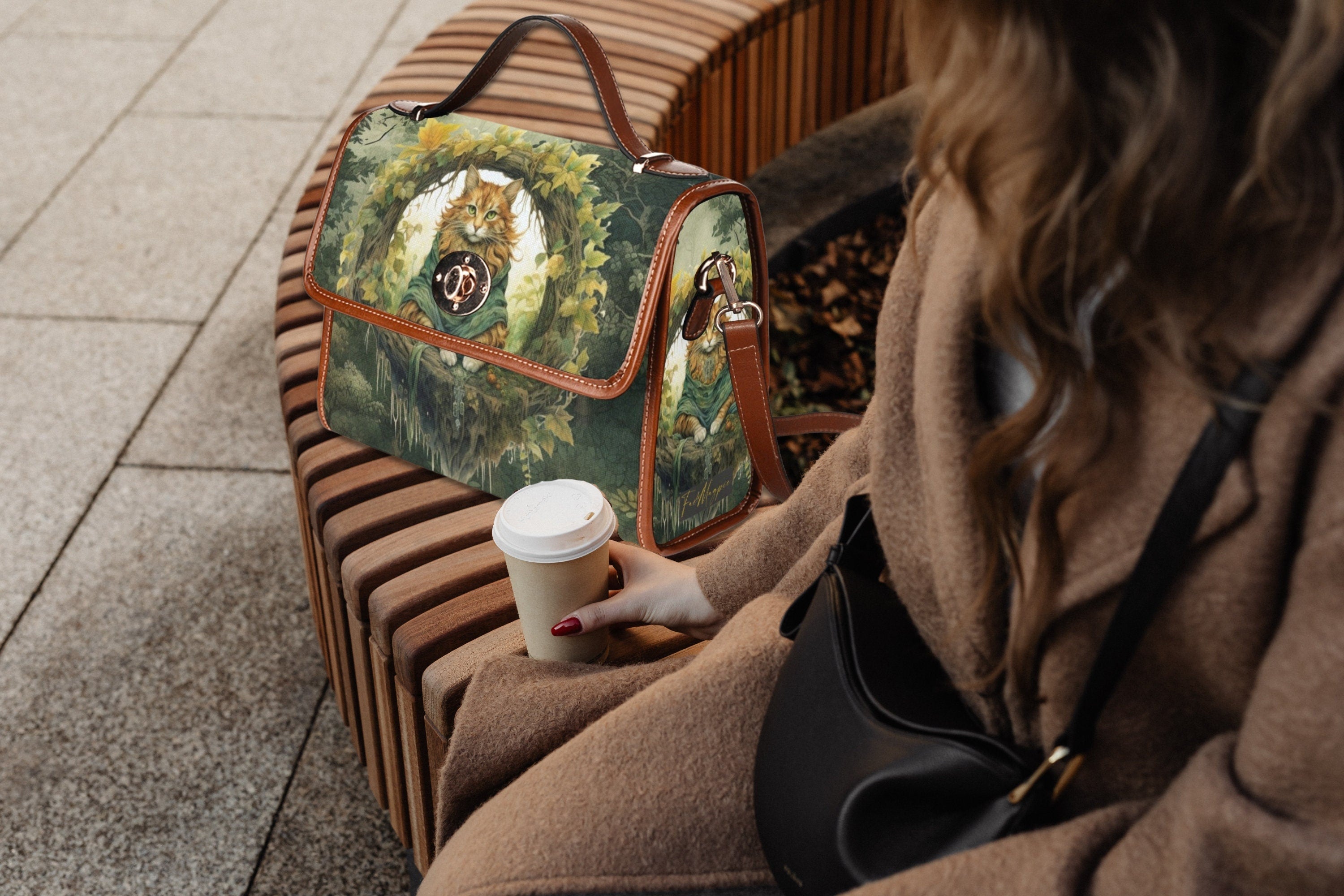Forest Cat Satchel Bag