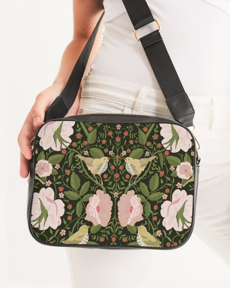 Birds and Flowers Crossbody Bag