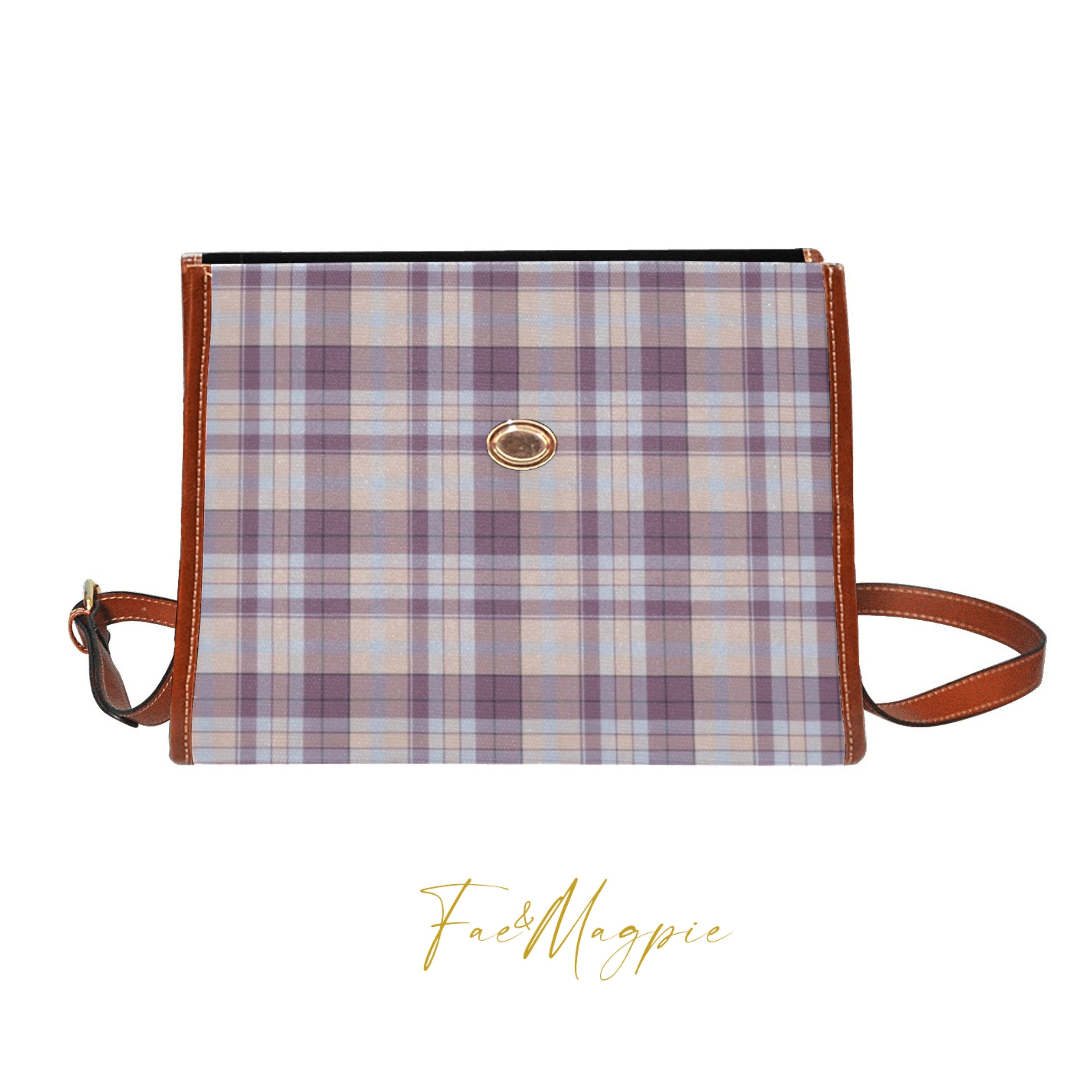Stag Plaid Satchel Bag
