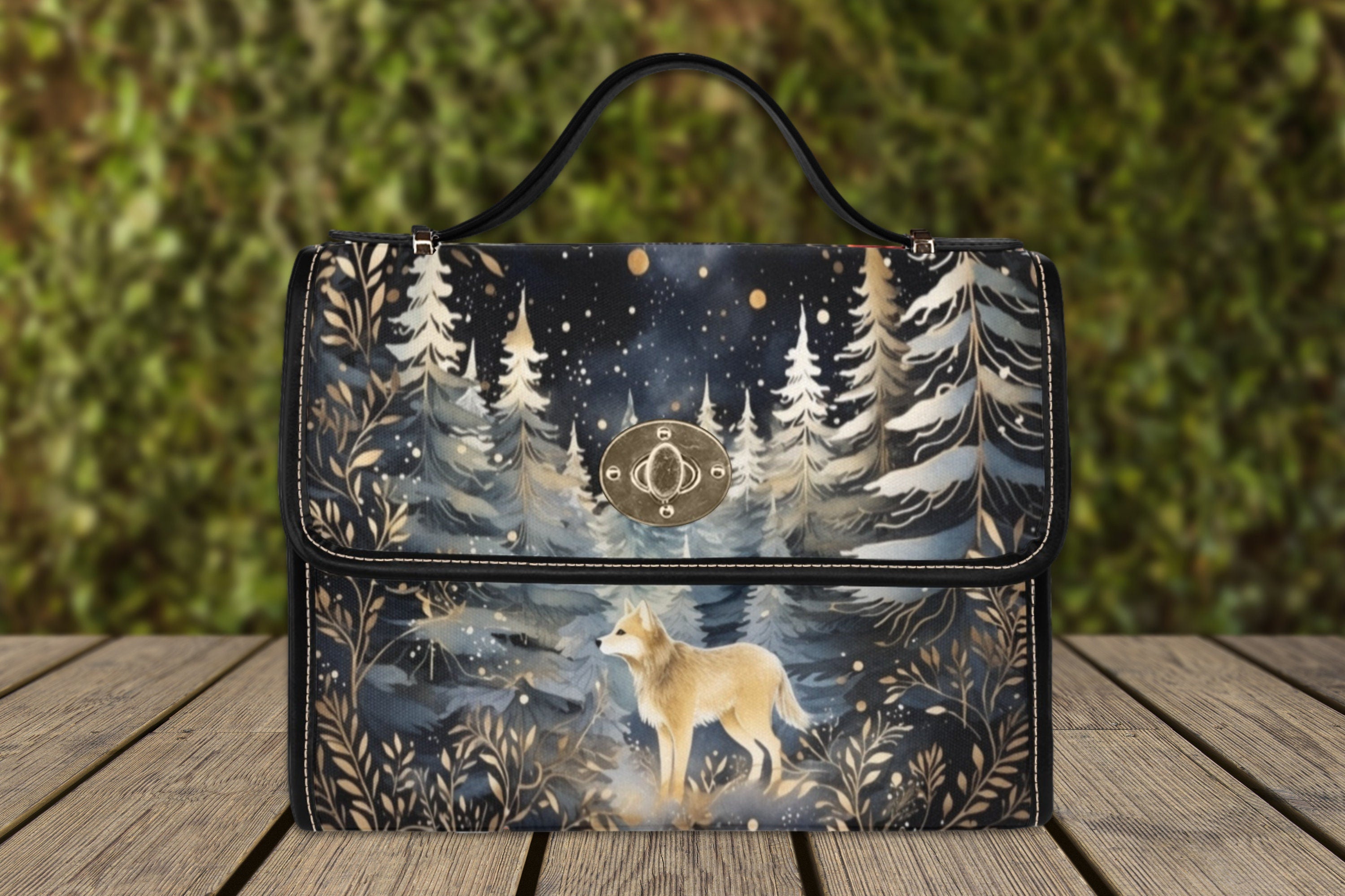 Mystical Wolf Satchel Bag