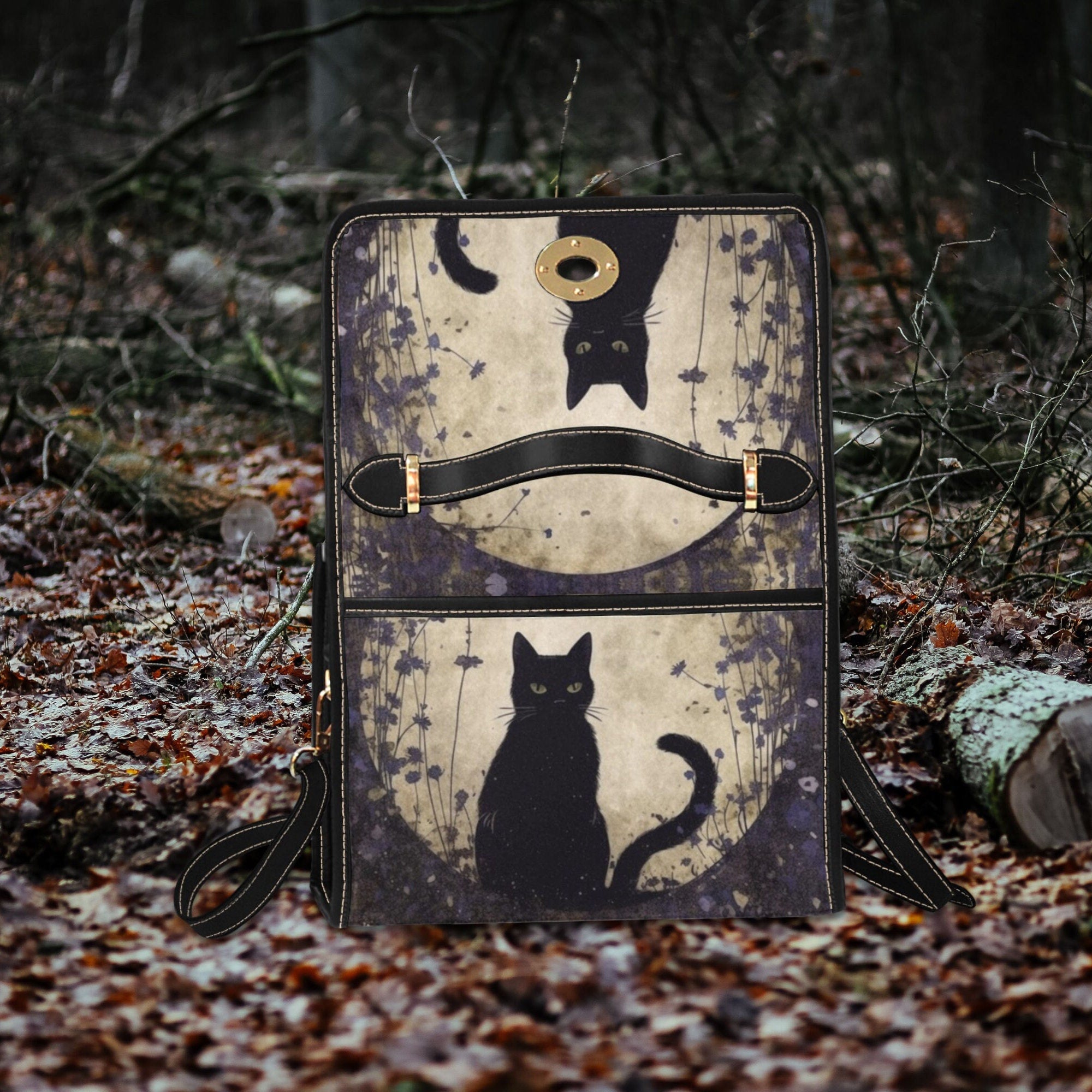 Black Cat Satchel Bag