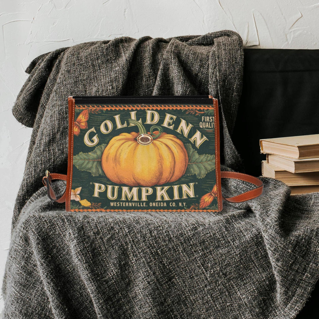Vintage Pumpkin Satchel Bag