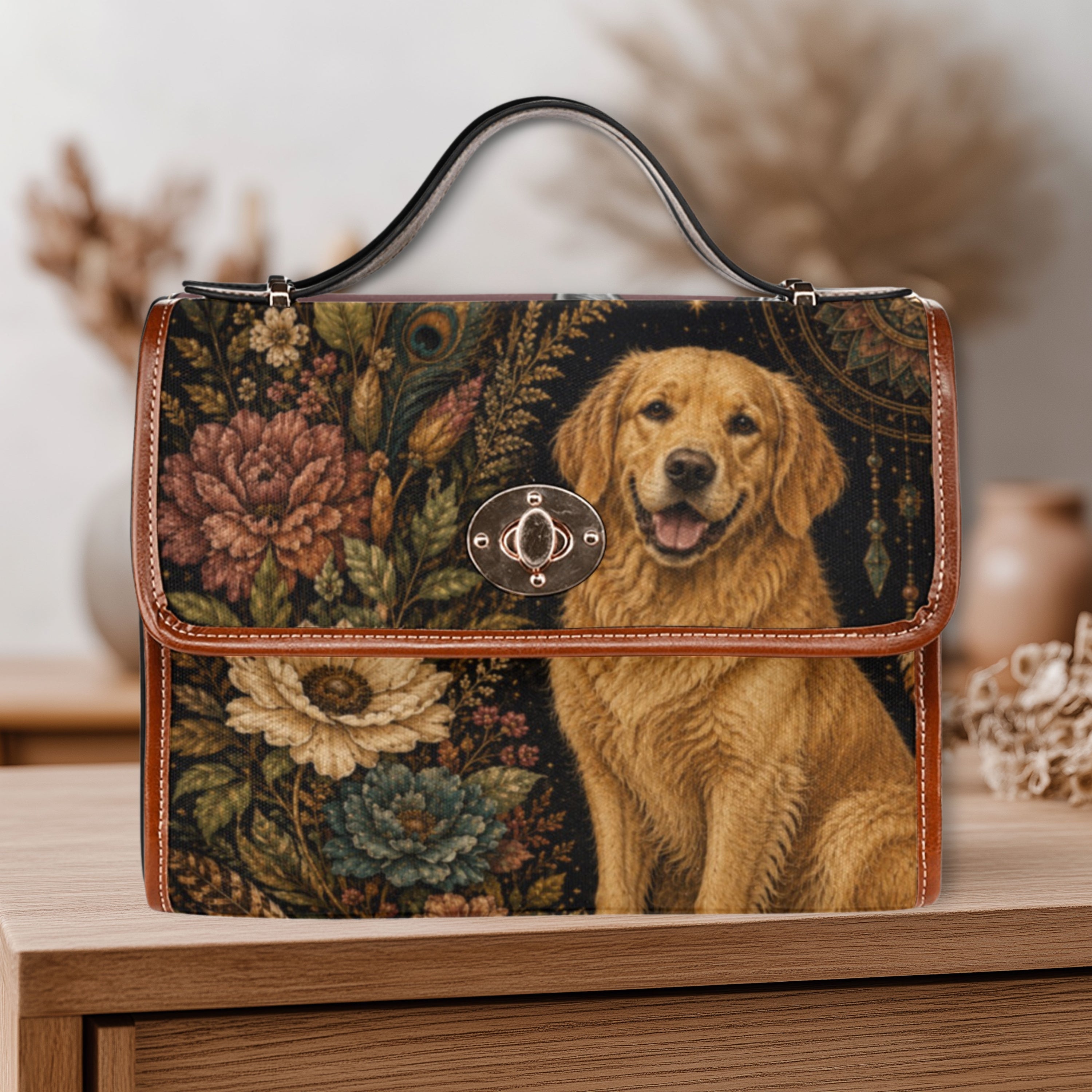 Golden Retriever Satchel Bag