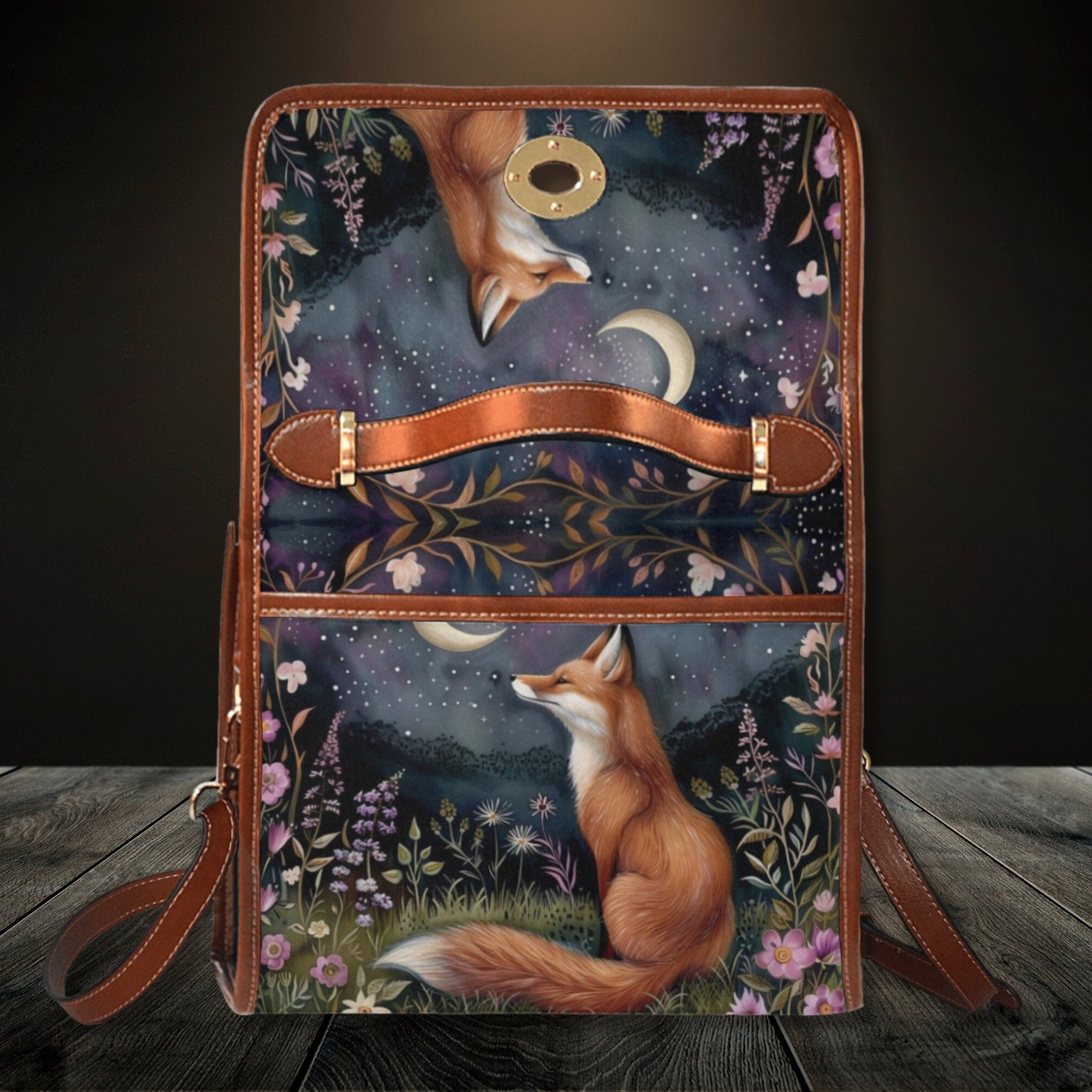 Moon Gaze Fox Satchel Bag
