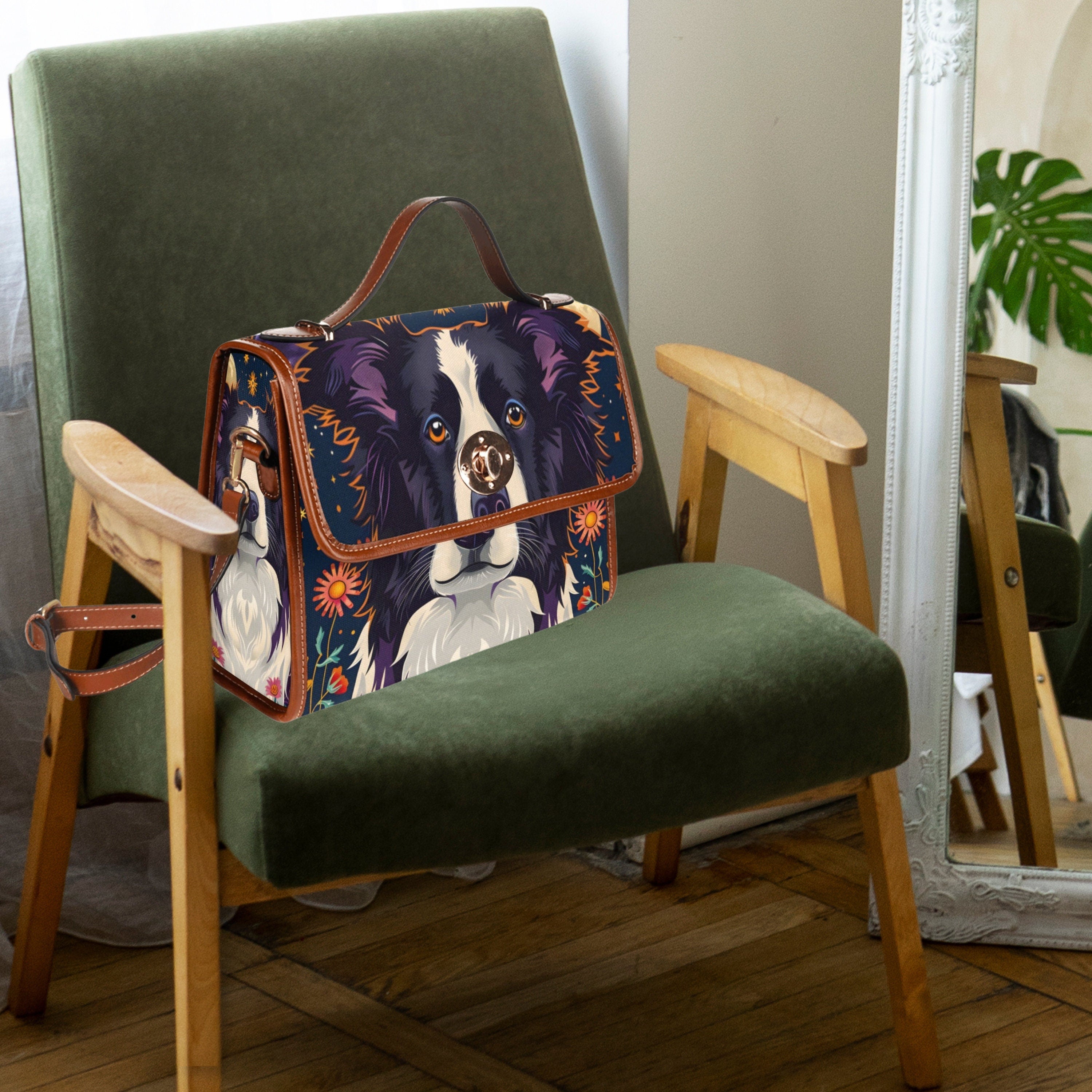 Border Collie Satchel Bag