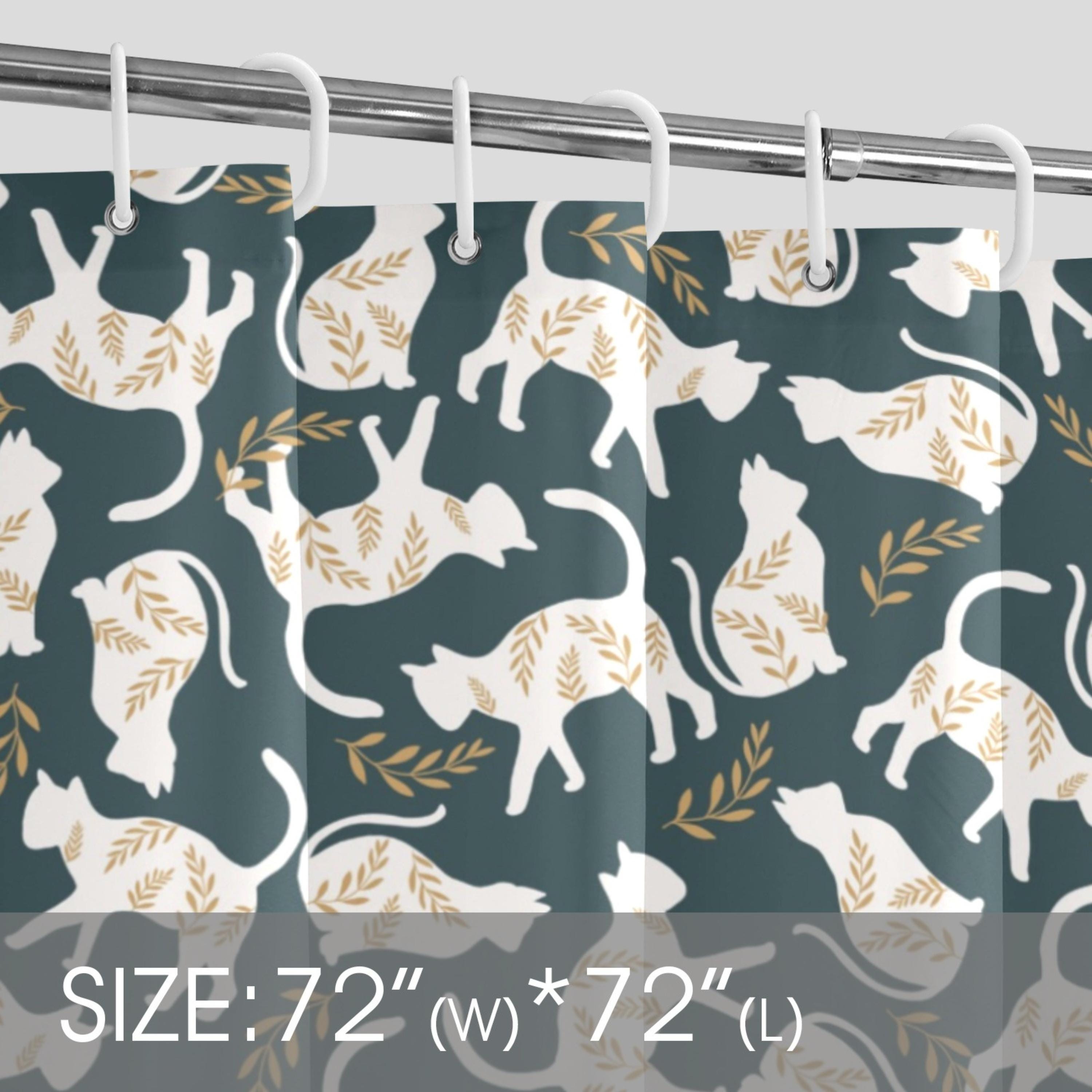 White Cats Shower Curtain