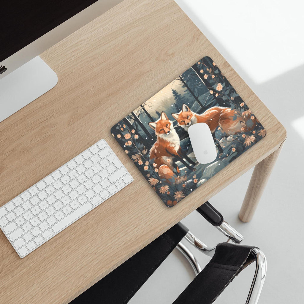 Under Fox Moon Mouse Pad
