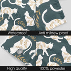 White Cats Shower Curtain