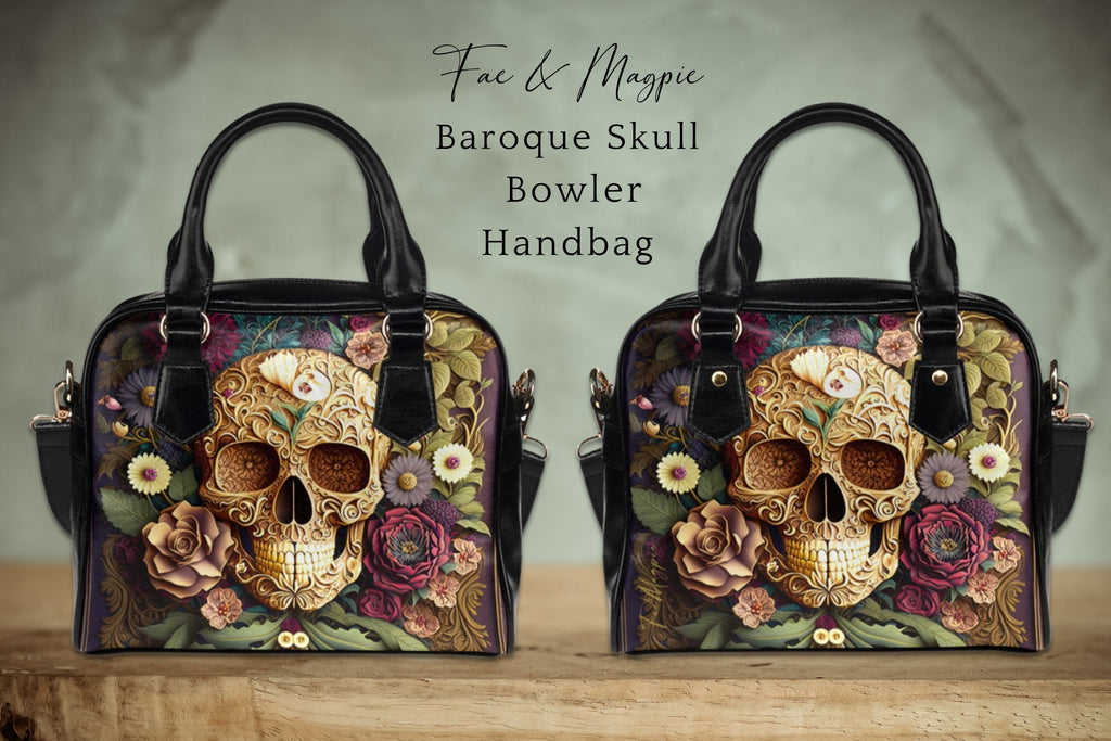 Baroque Skull Bowler Bag