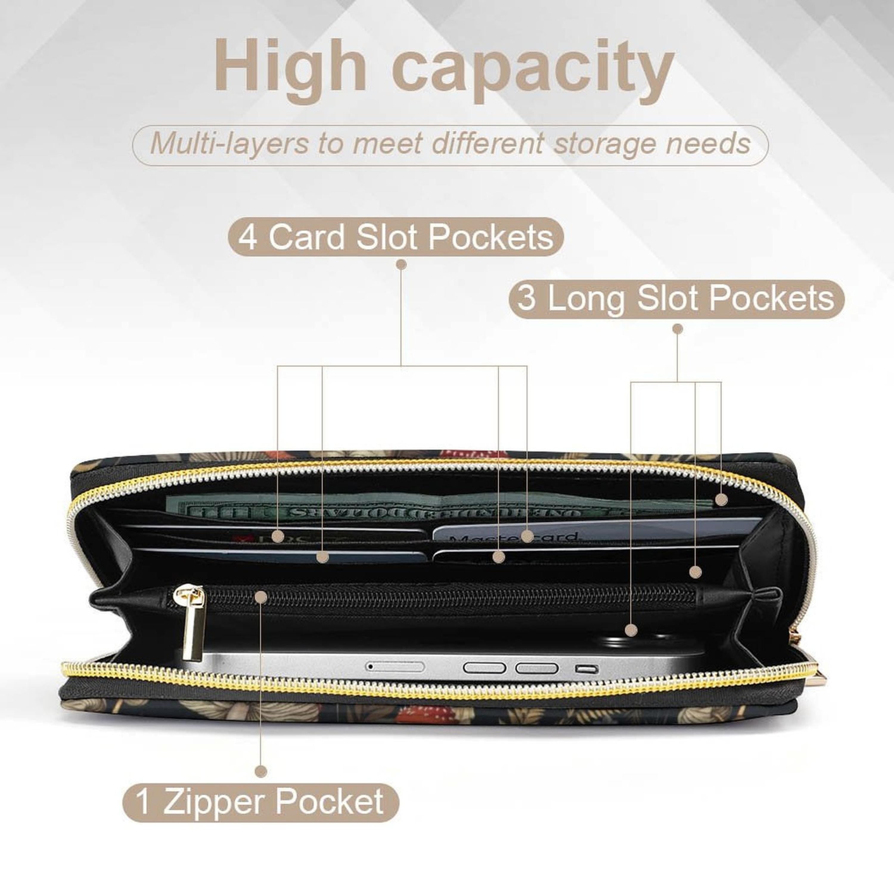 Forest Mushrooms Purse