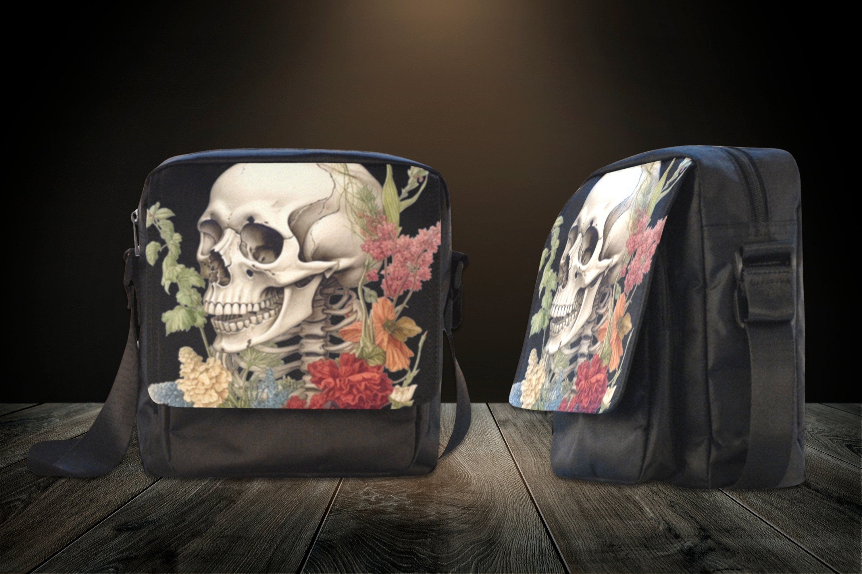 Skull Botany Flap Bag