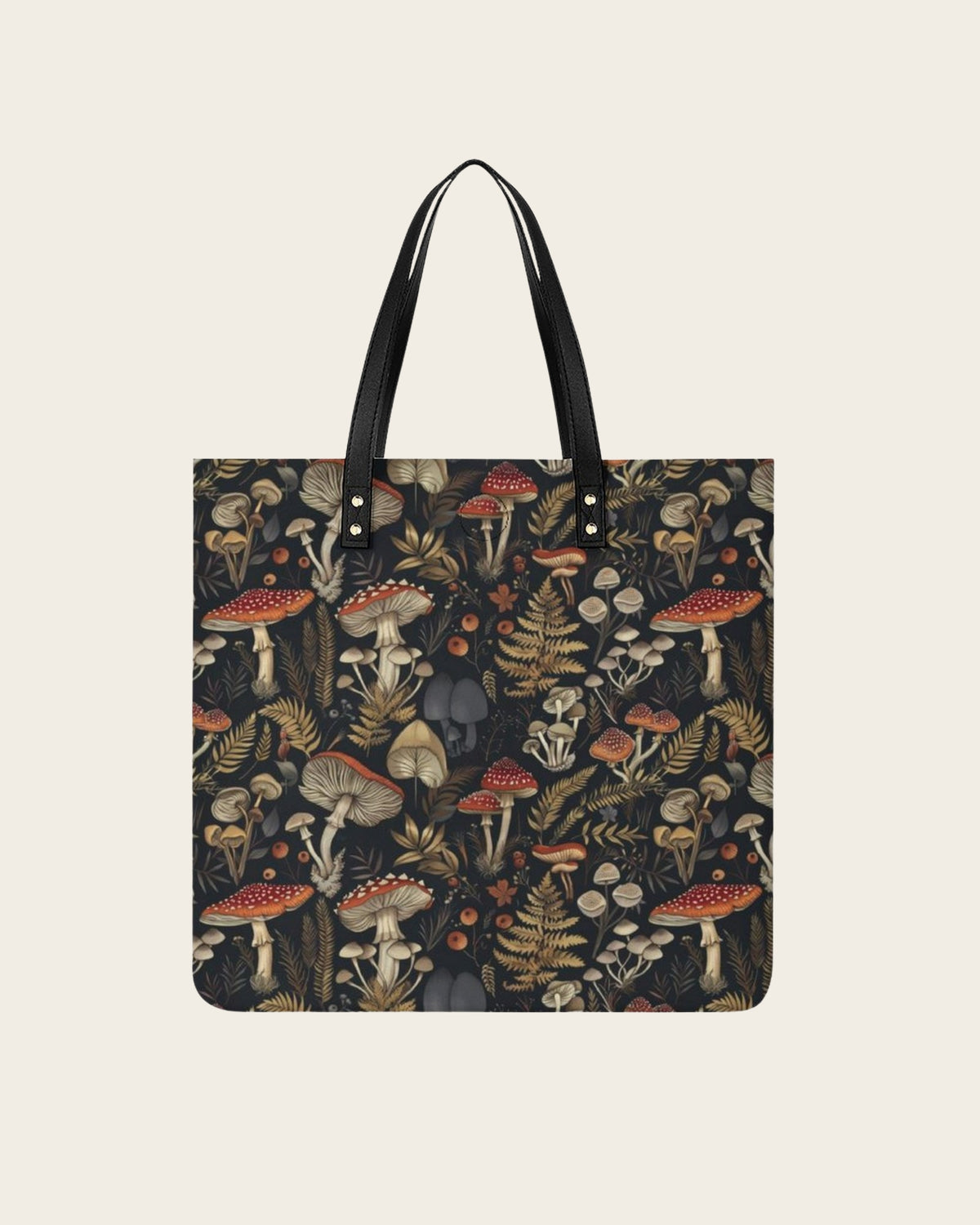 Mushrooms Eliza Faux Leather Tote Bag