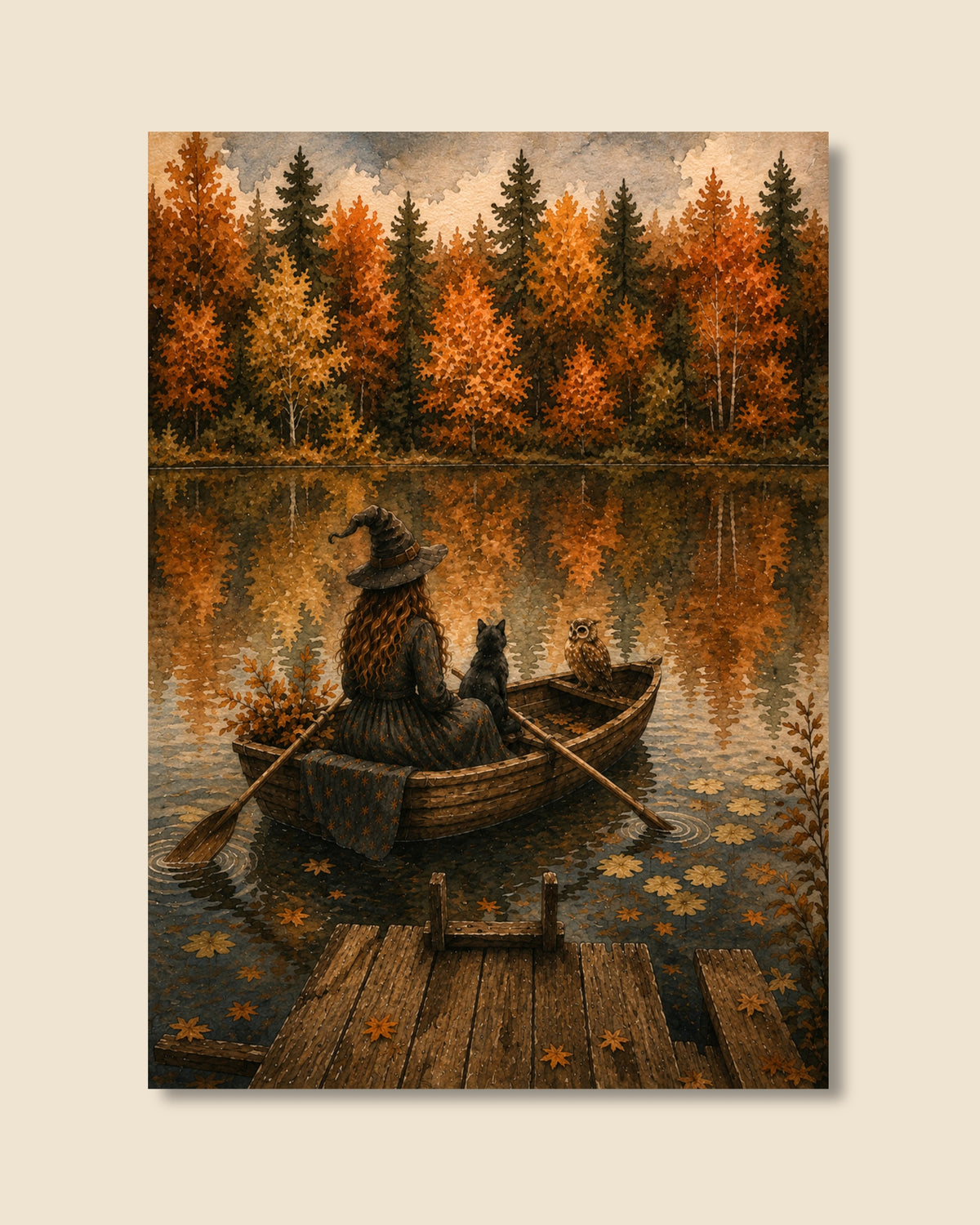 Witches Autumn Art Print