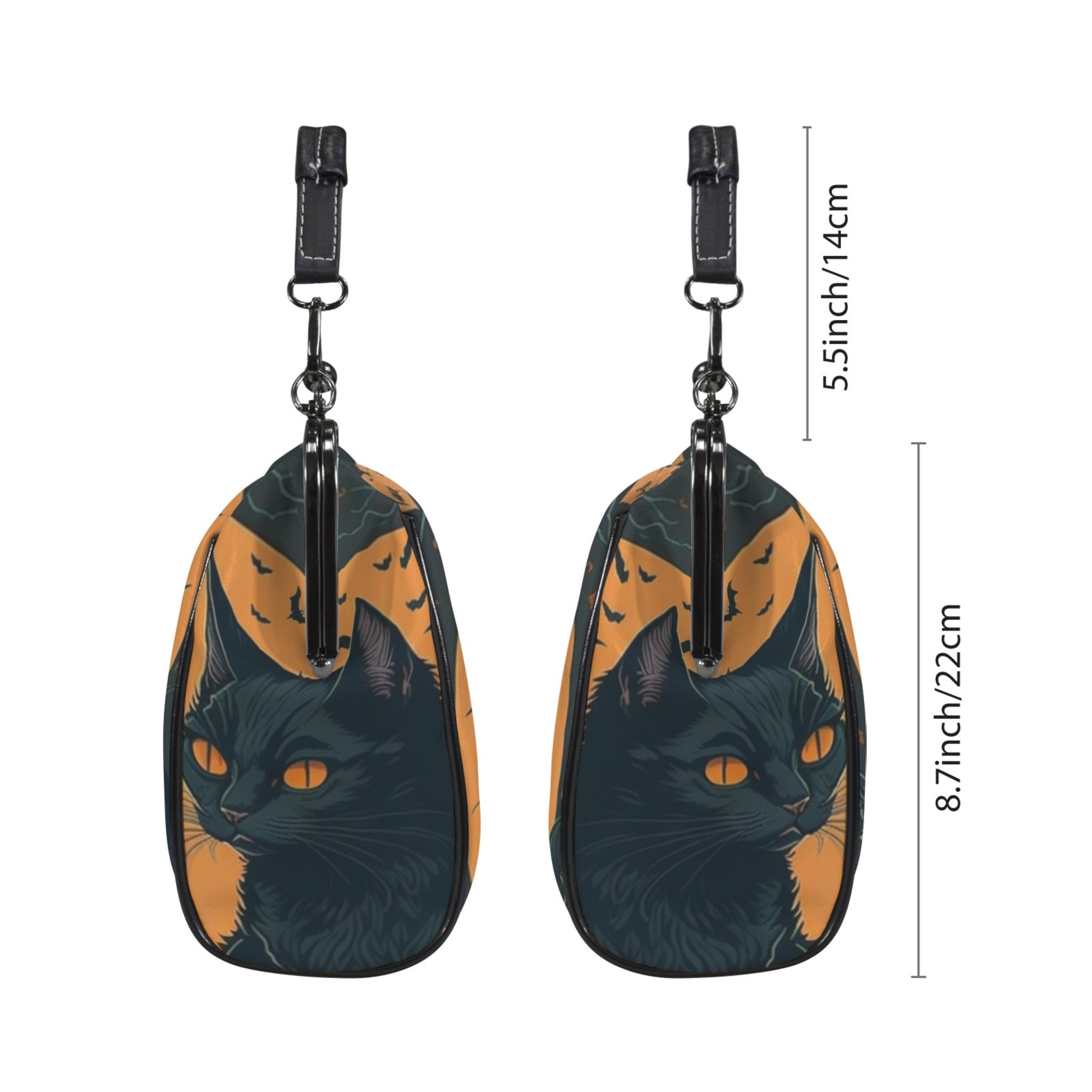 Halloween Cat Kisslock Bag