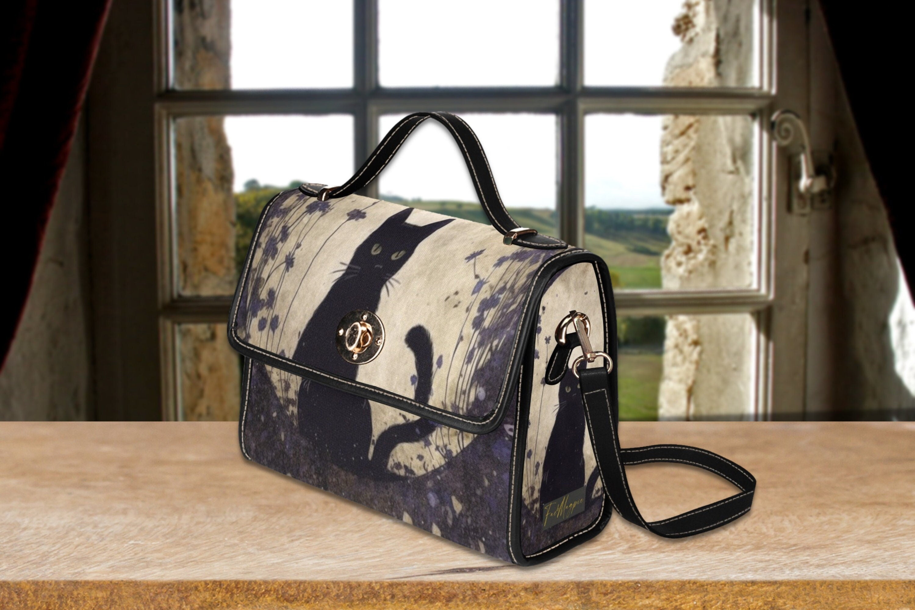 Black Cat Satchel Bag