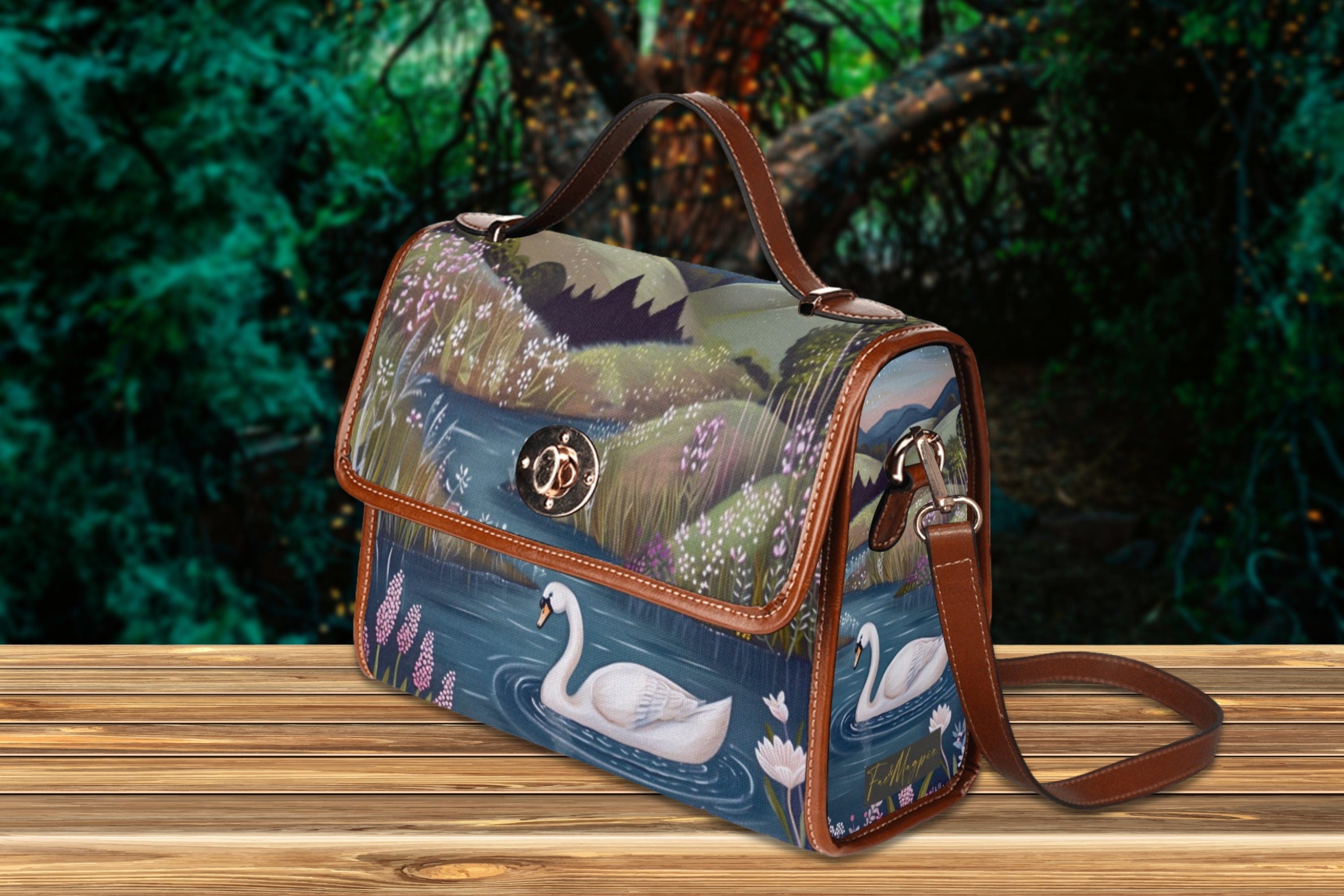 Swan Satchel Bag