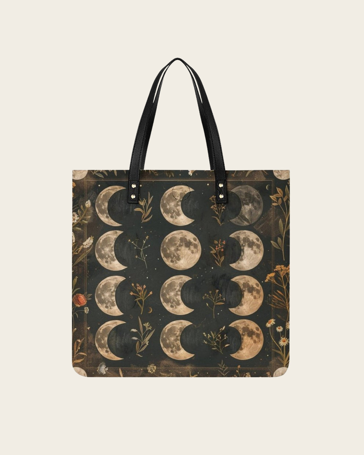Moon Phase Faux Leather Eliza Tote Bag