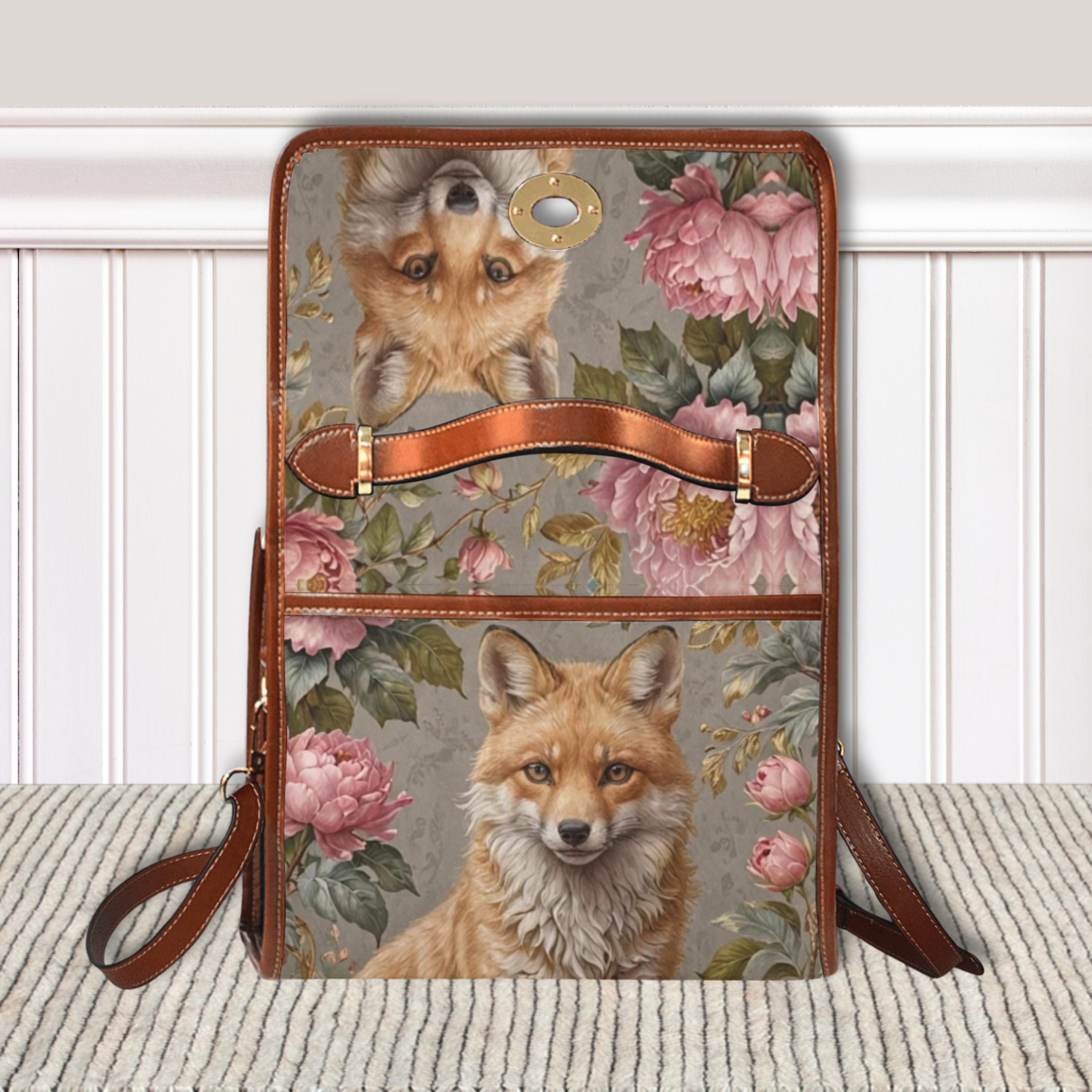 Fox Pink Flower Satchel Bag