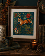 Leaping Fox Art Print