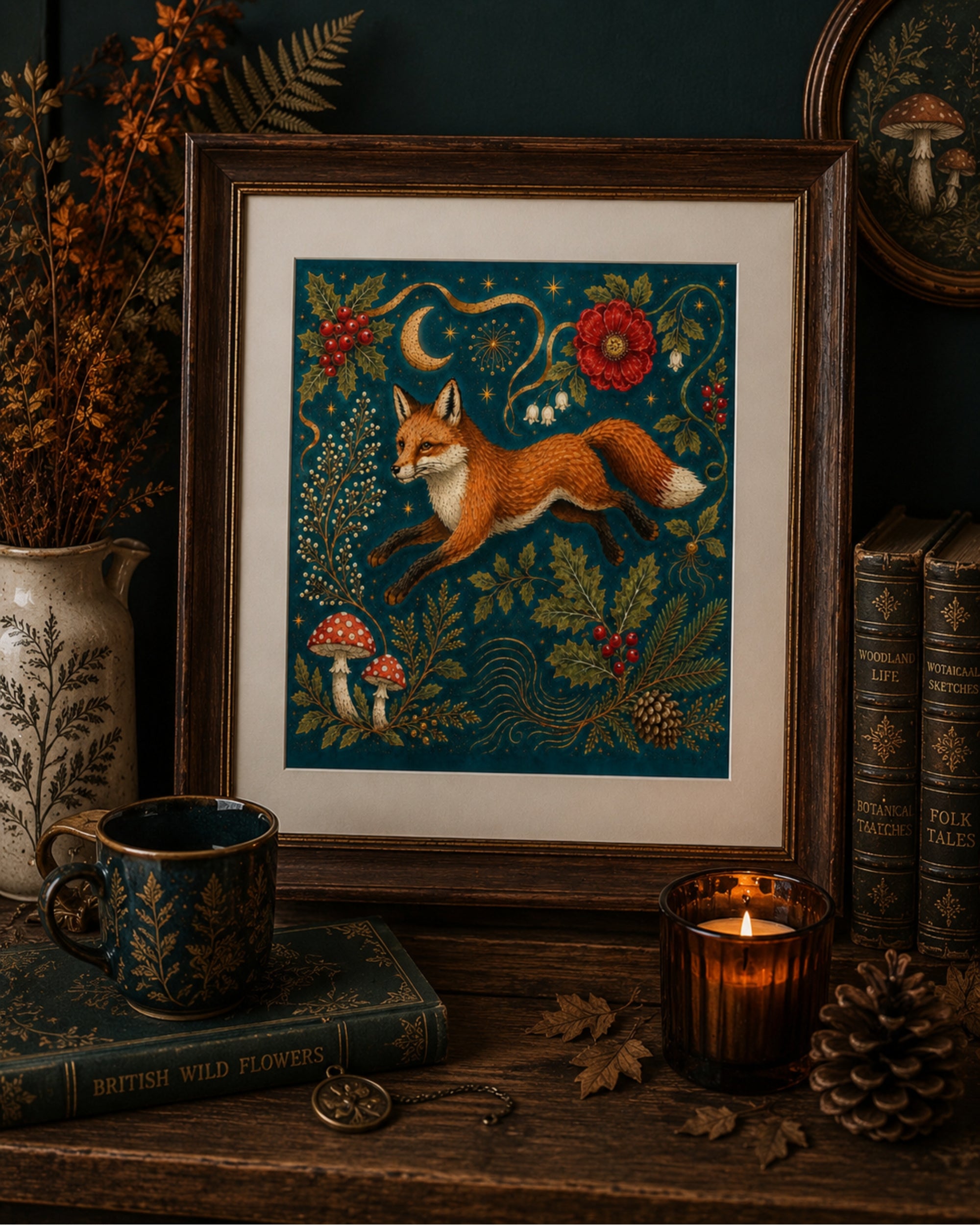 Leaping Fox Art Print